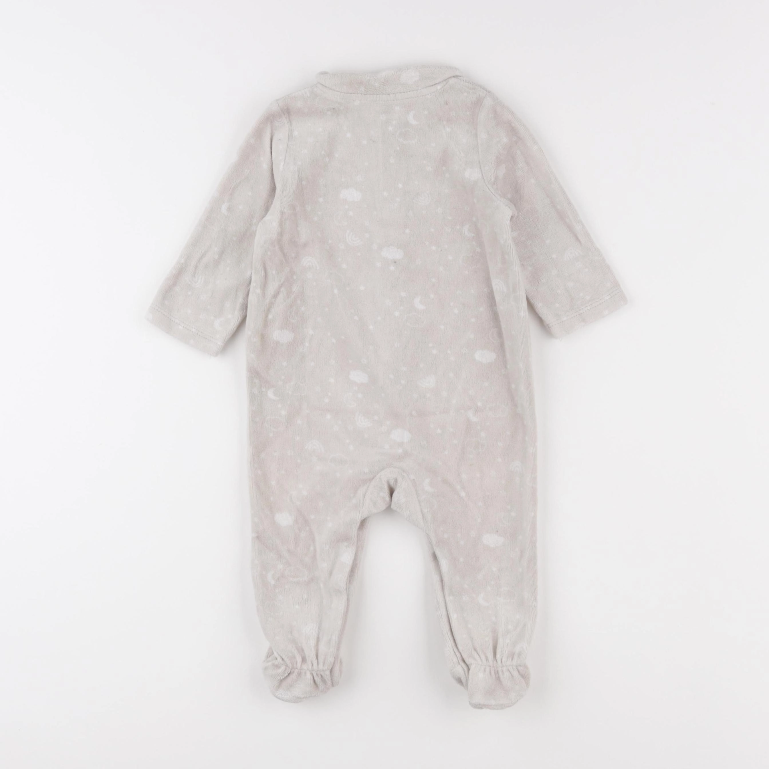 Tape à l'oeil - pyjama velours gris - 6 mois