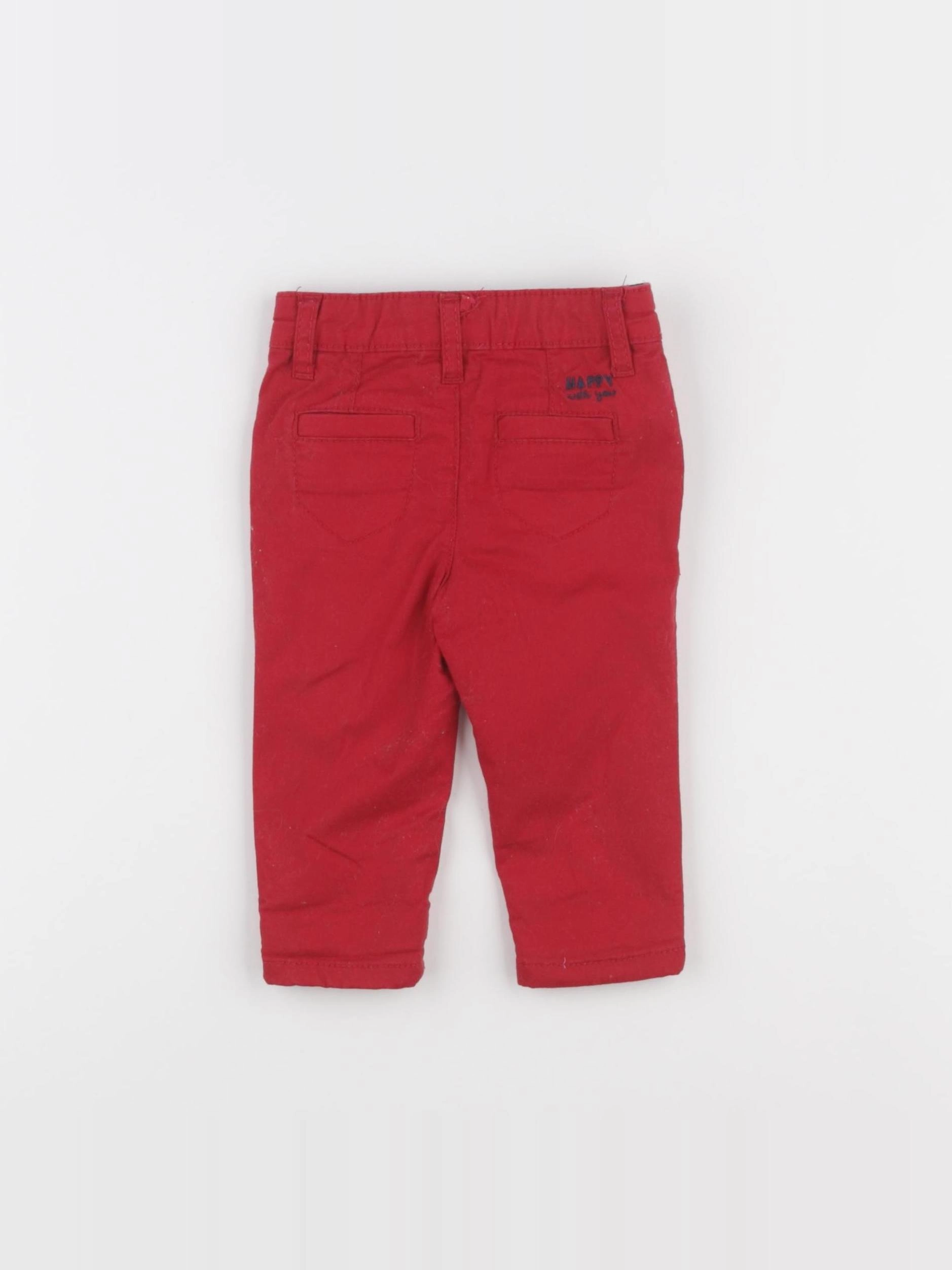 Tape à l'oeil - pantalon rouge - 3 mois