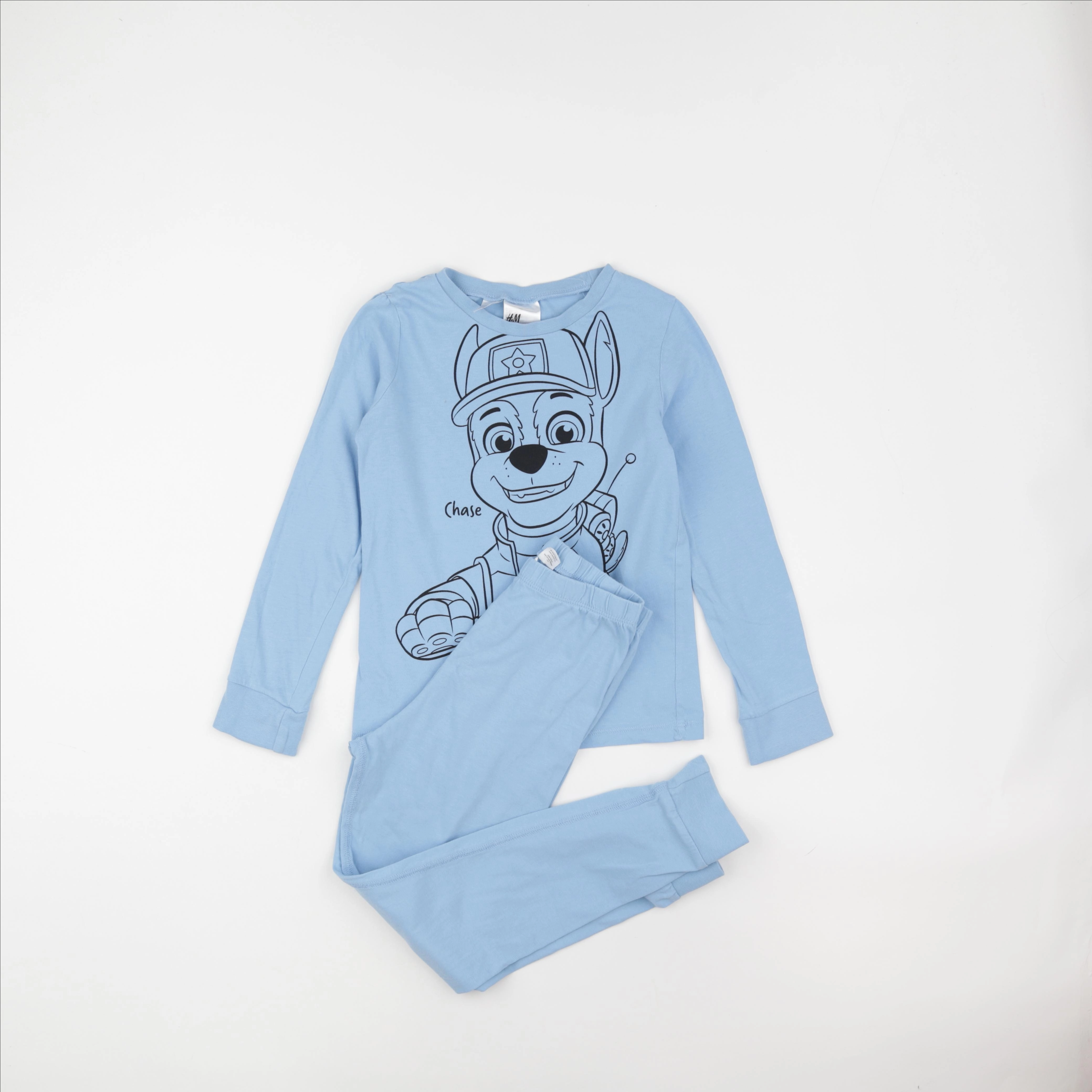 H&M - pyjama coton bleu - 6/8 ans