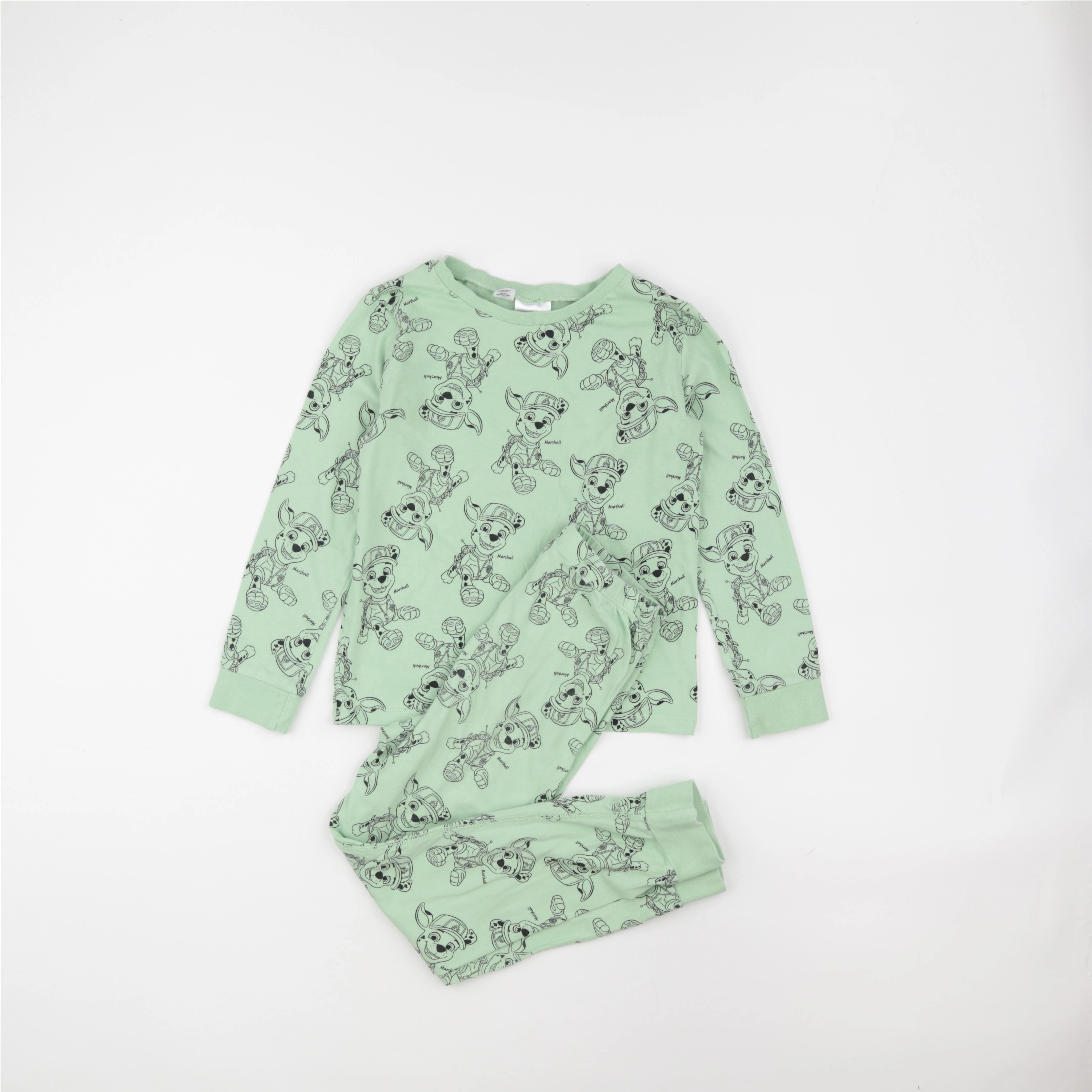 H&M - pyjama coton vert - 6/8 ans