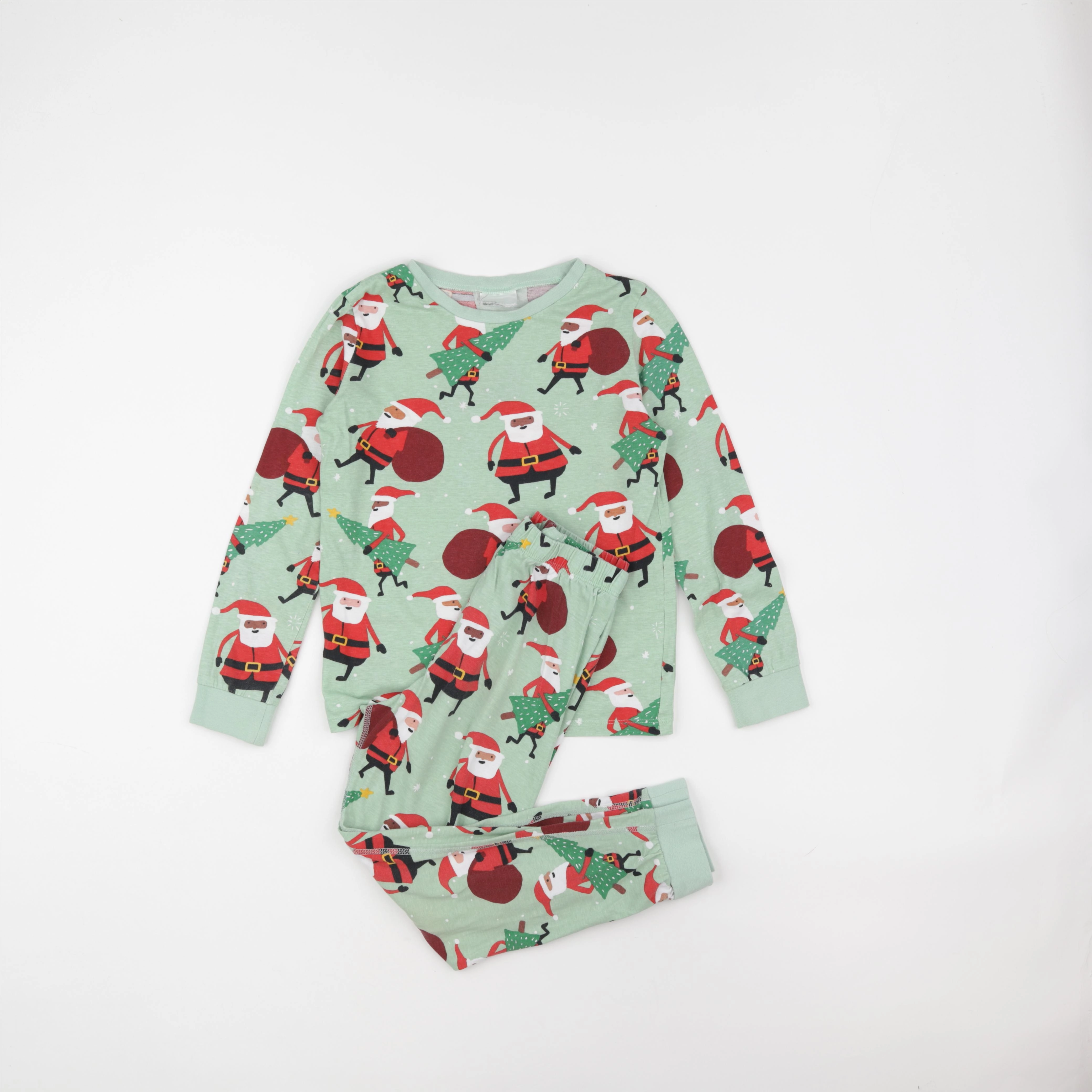 H&M - pyjama coton vert - 6/8 ans