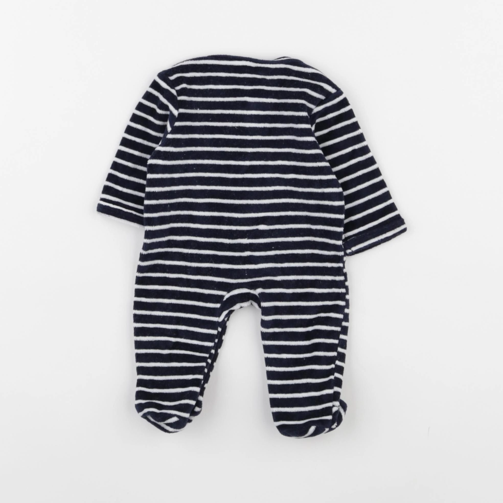 Vertbaudet - pyjama velours bleu - 0 mois