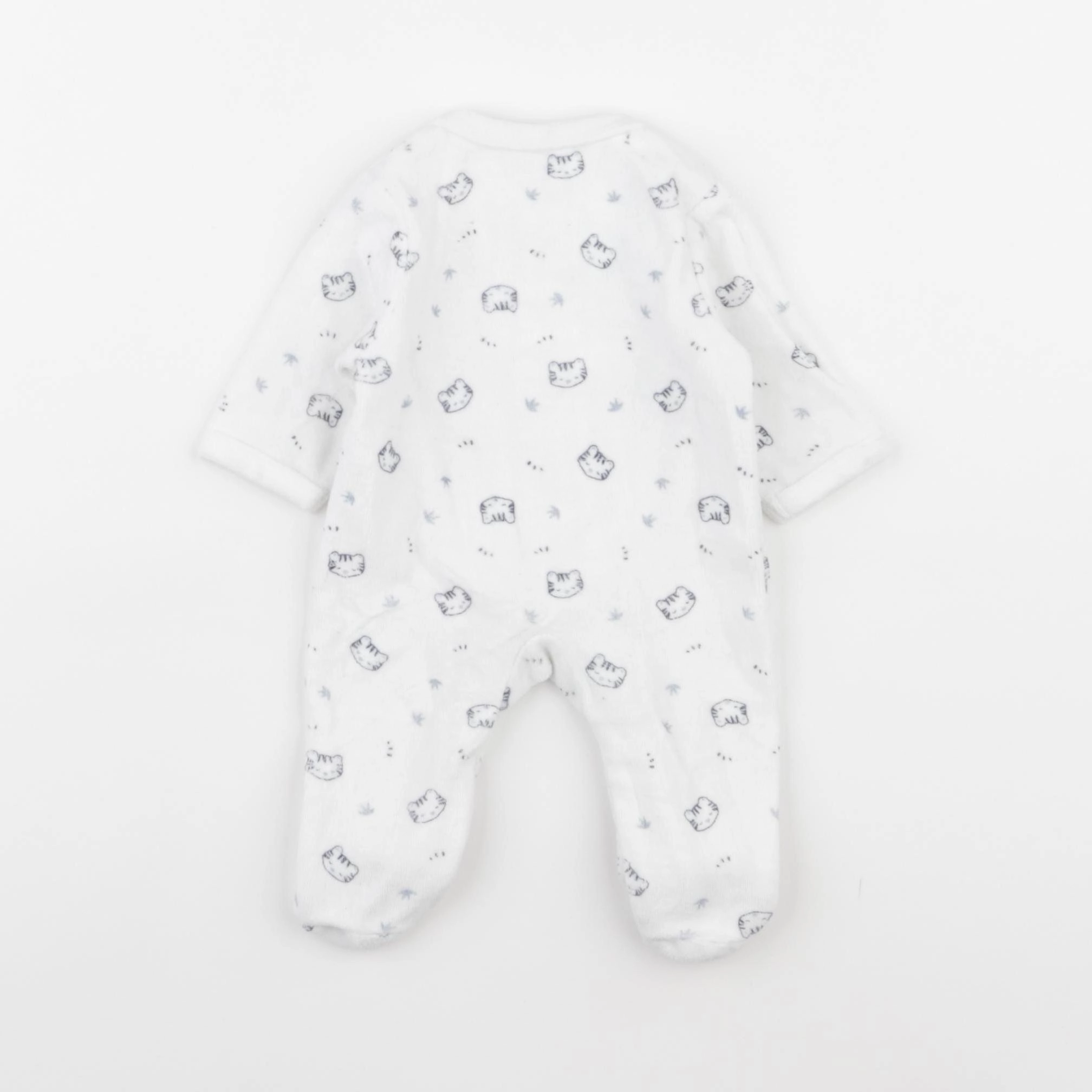 Vertbaudet - pyjama velours bleu - 0 mois