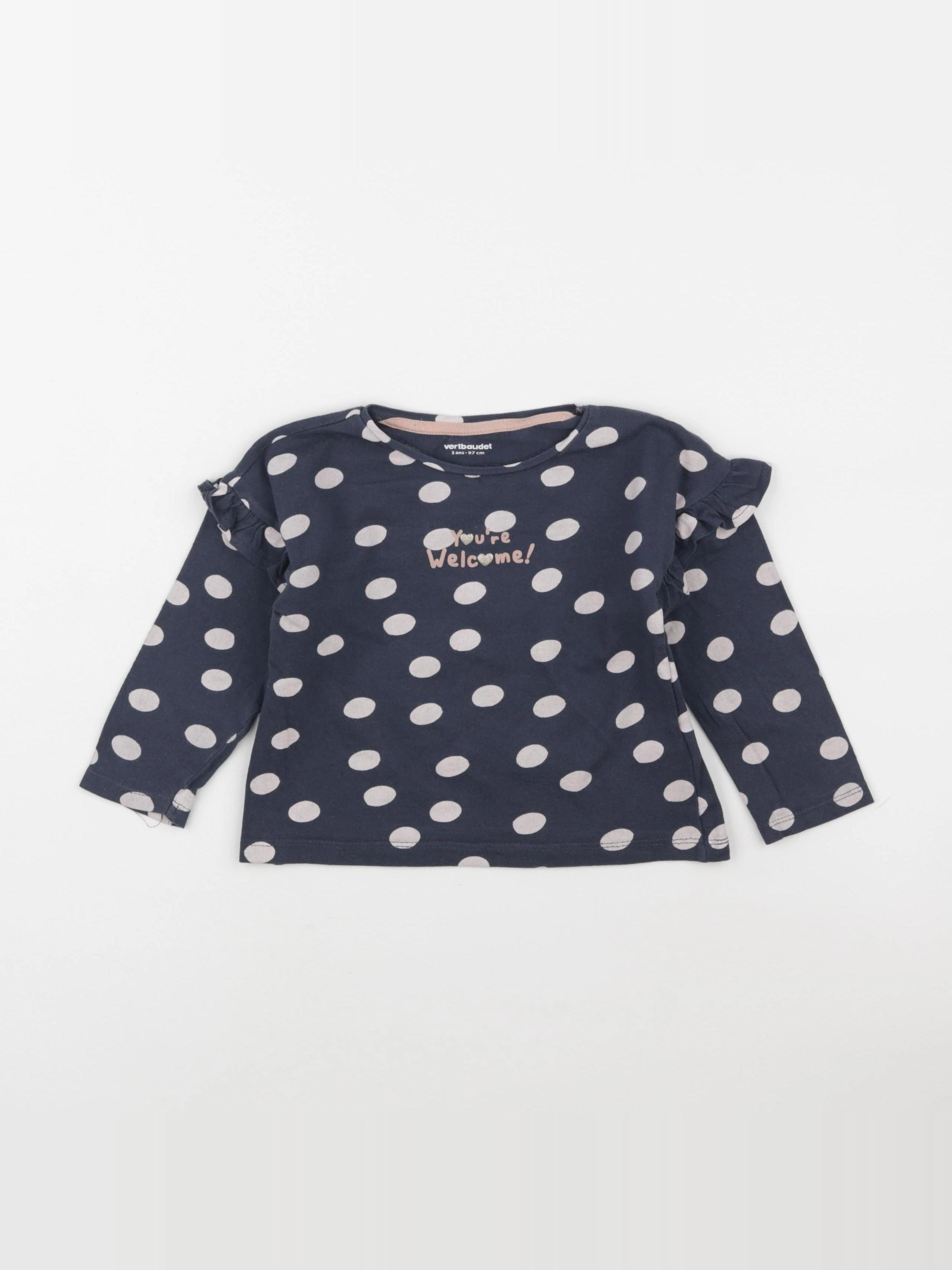 Vertbaudet - tee-shirt bleu - 3 ans