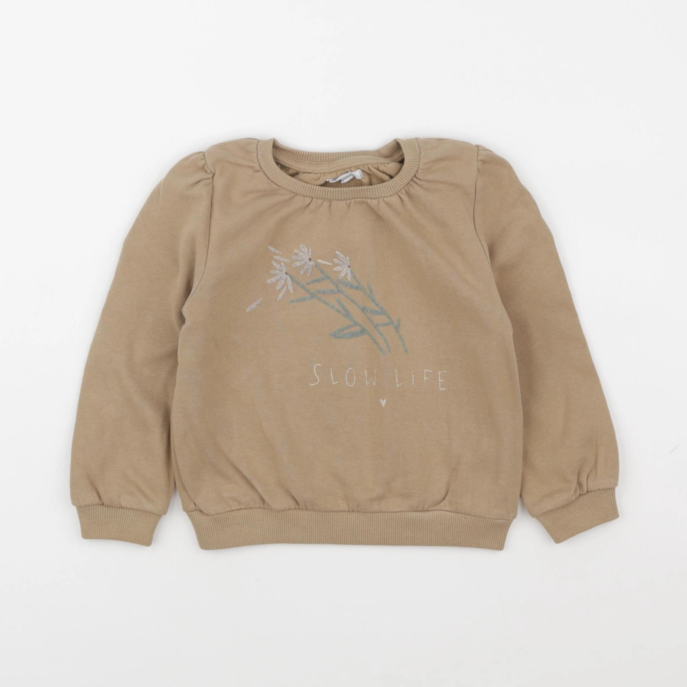 Vertbaudet - sweat beige - 3 ans