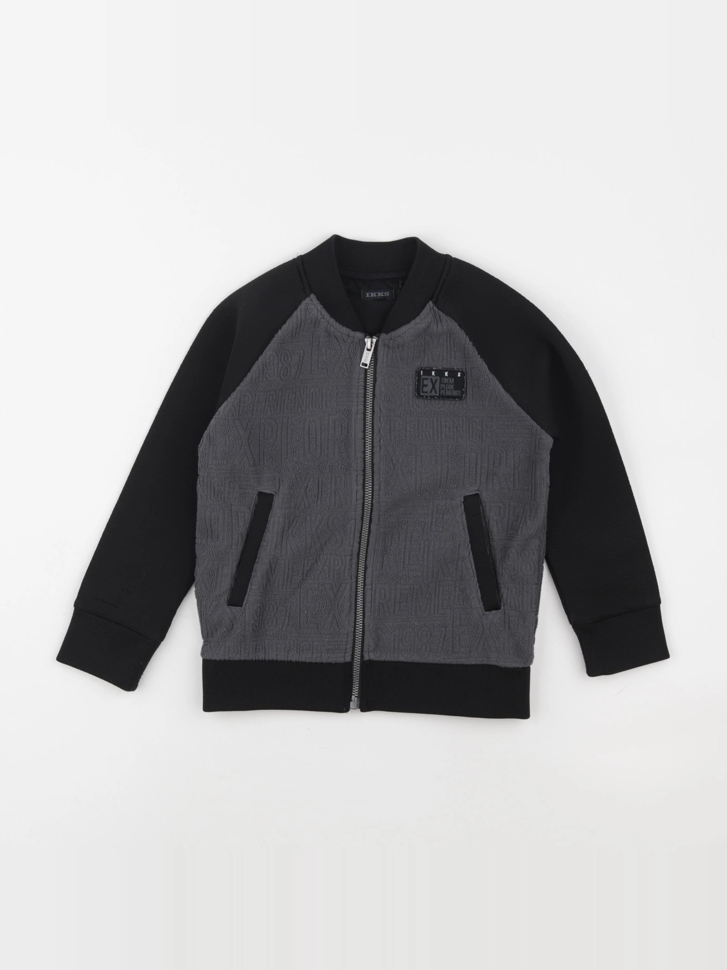 IKKS - veste gris, noir - 5 ans