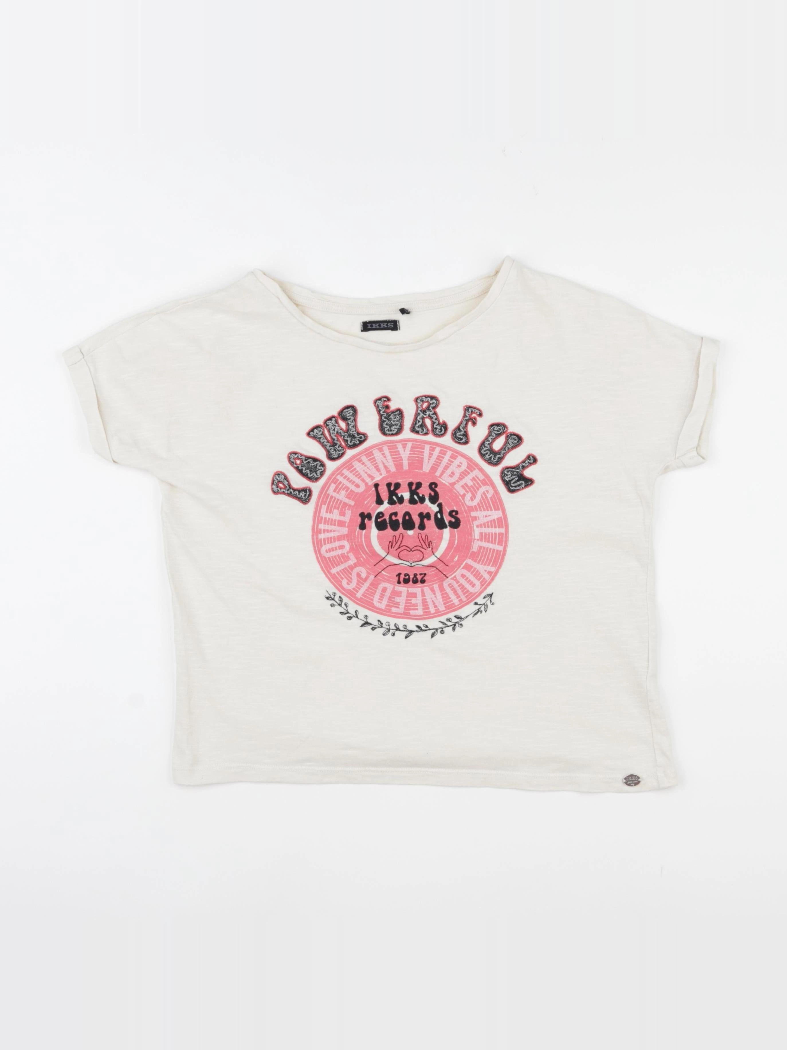 IKKS - tee-shirt beige - 12 ans