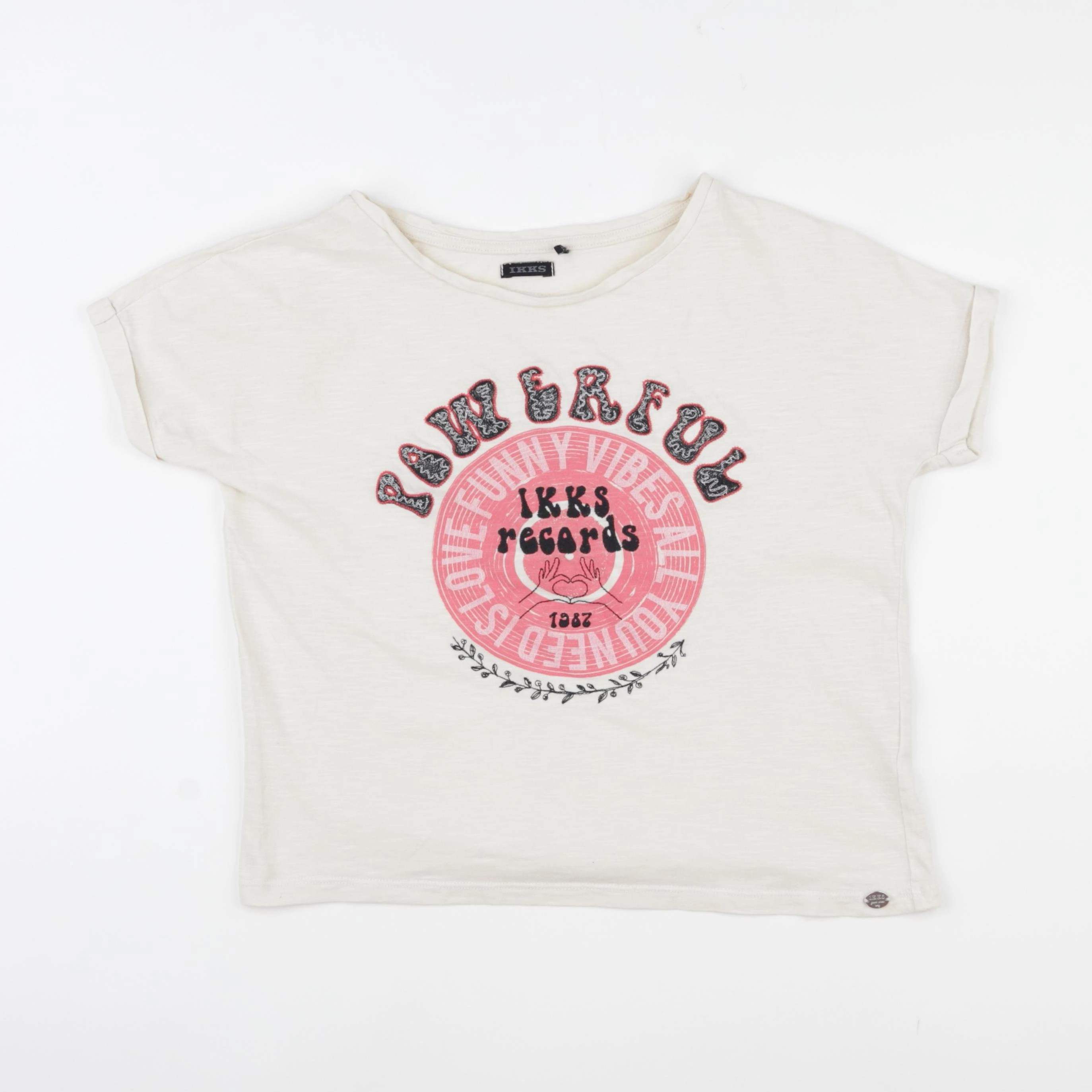 IKKS - tee-shirt beige - 12 ans