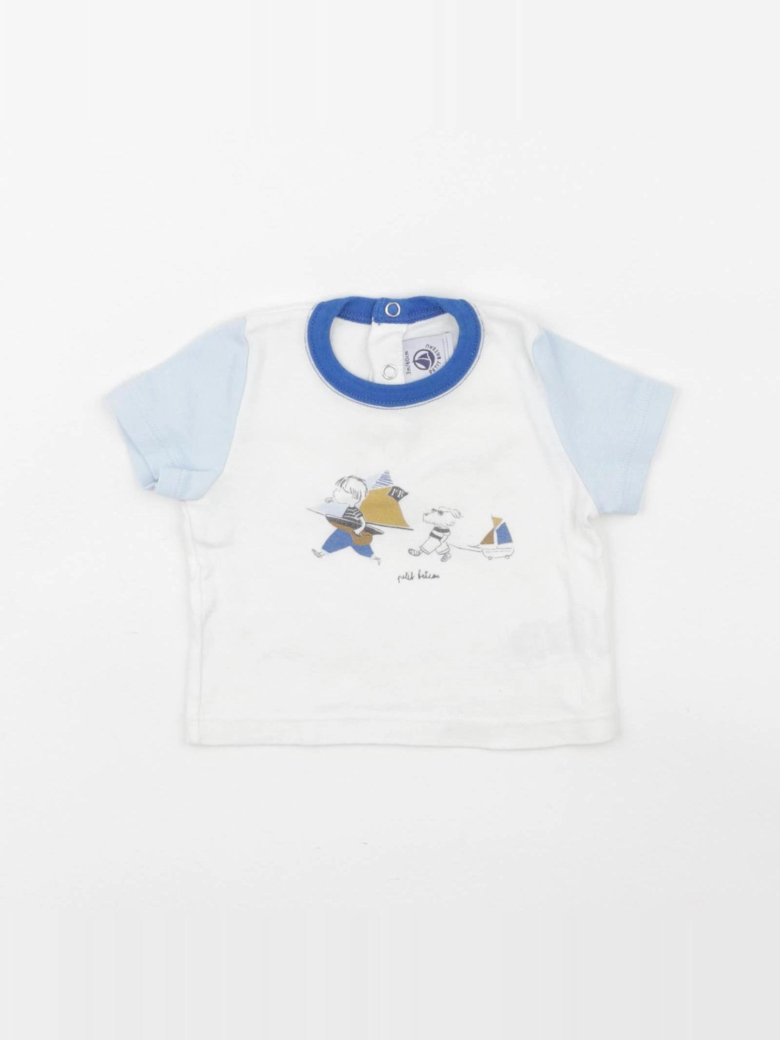 Petit Bateau - tee-shirt beige - 3 mois