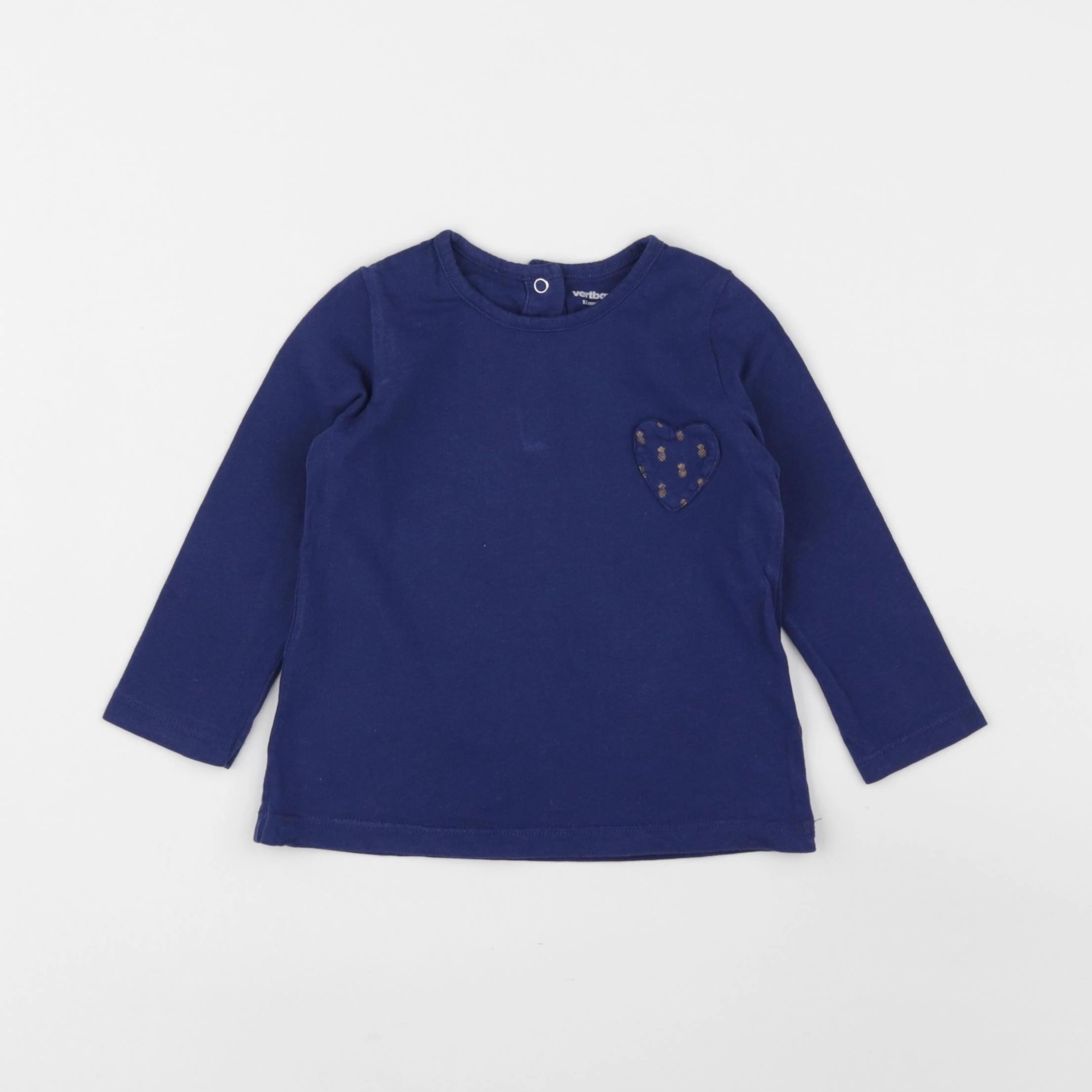 Vertbaudet - tee-shirt bleu - 12 mois