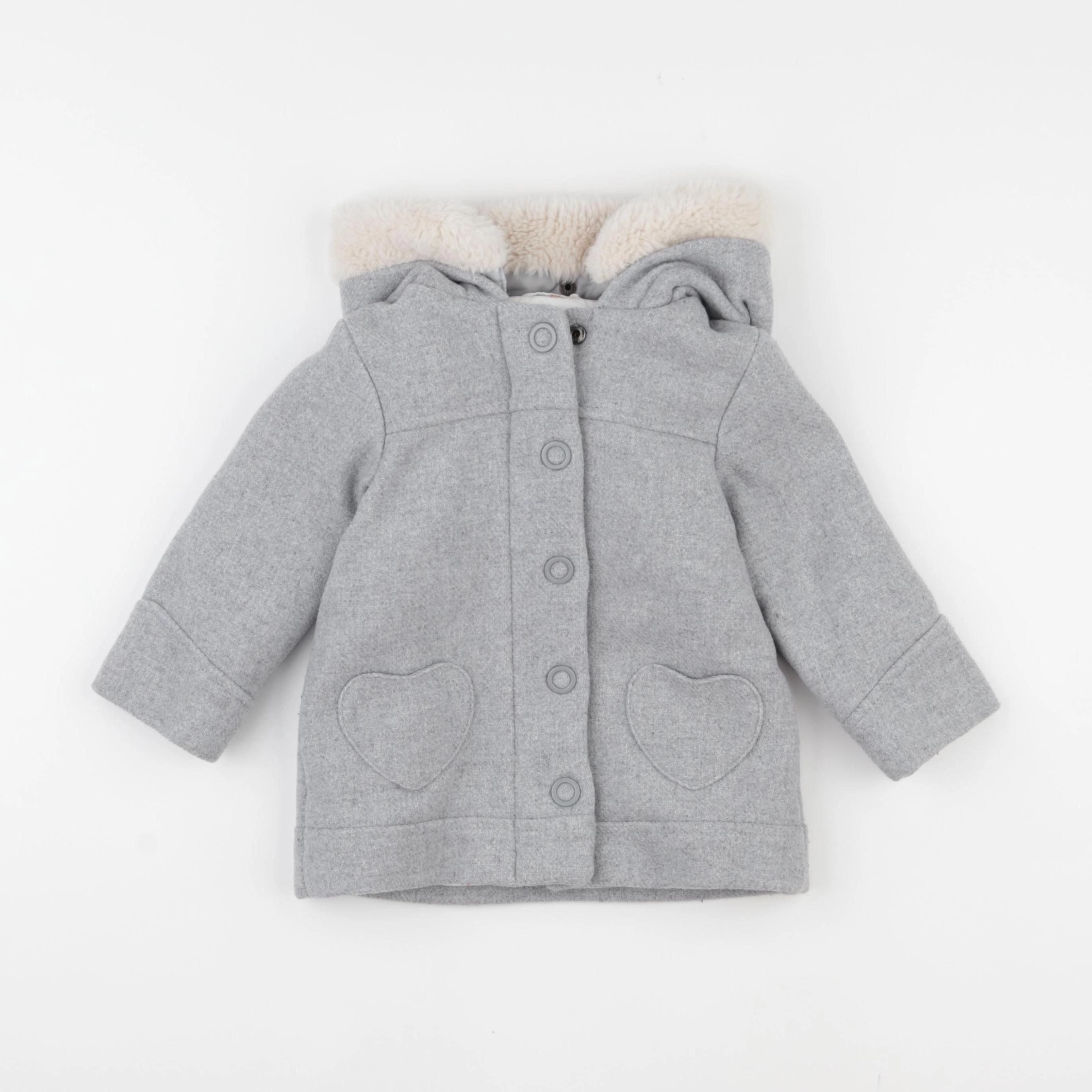 Vertbaudet - manteau gris - 18 mois