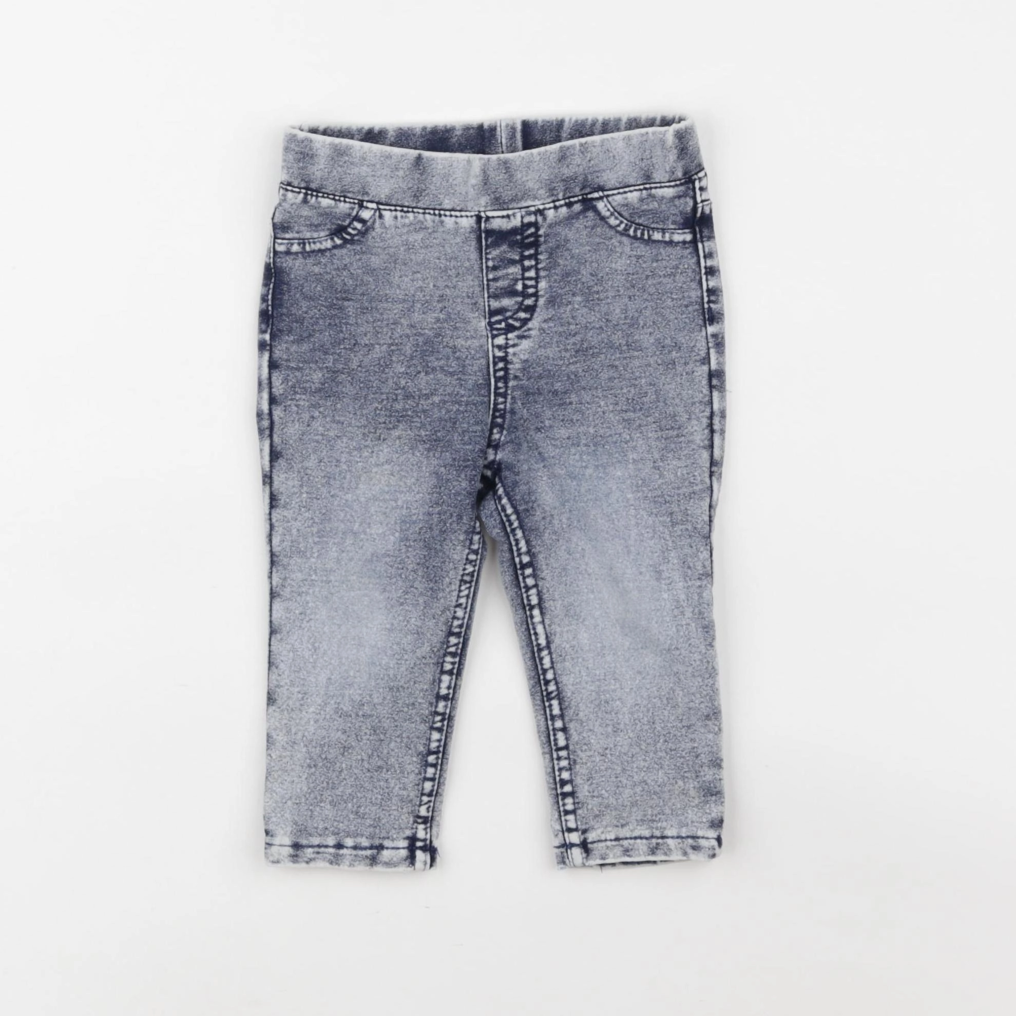 H&M - jegging bleu - 6/9 mois
