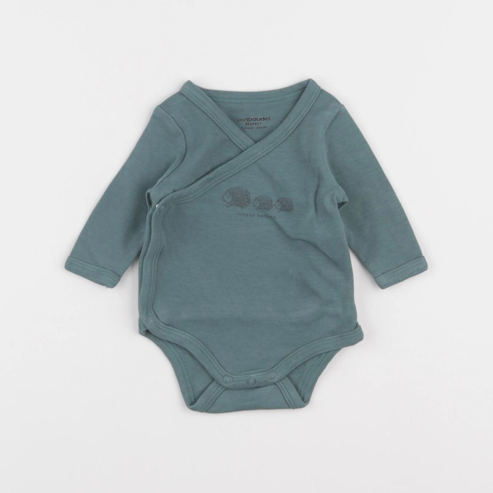 Vertbaudet - body vert - 1 mois