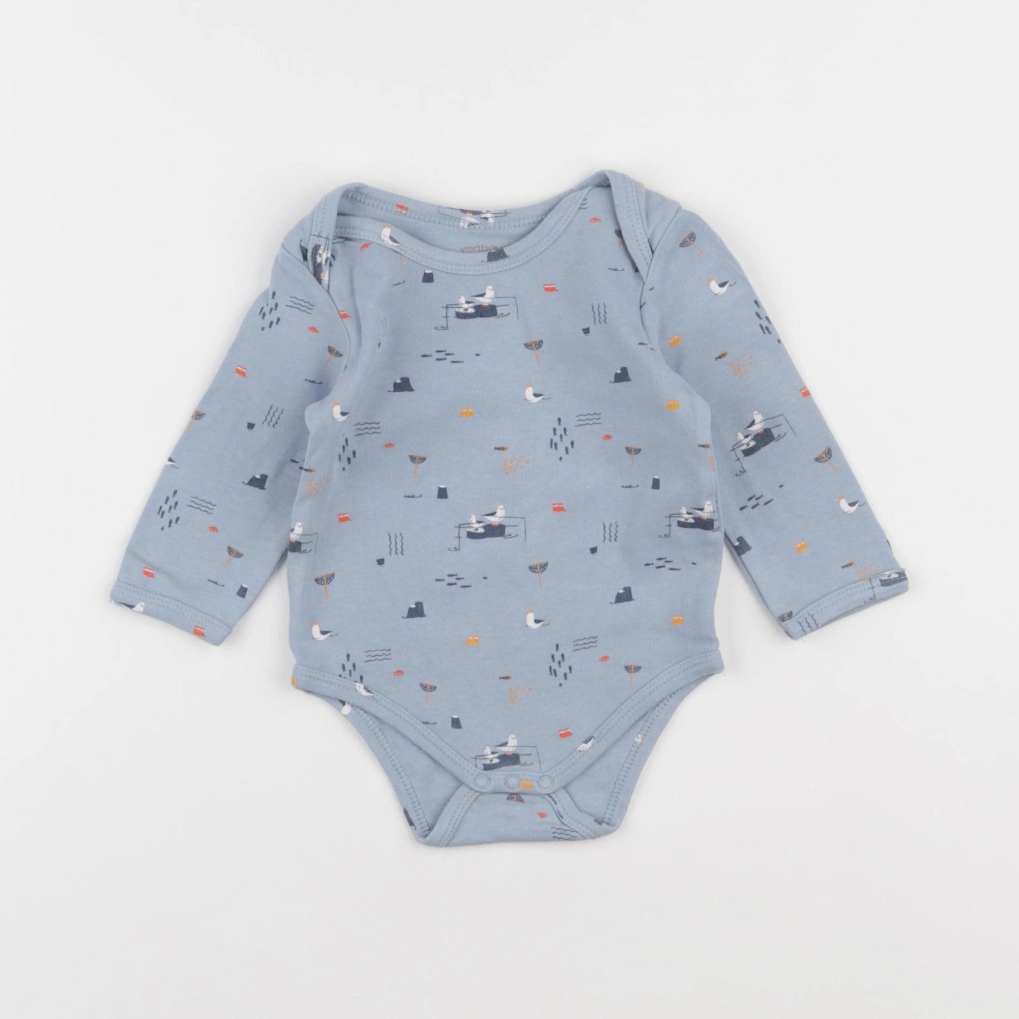 Vertbaudet - body bleu - 9 mois