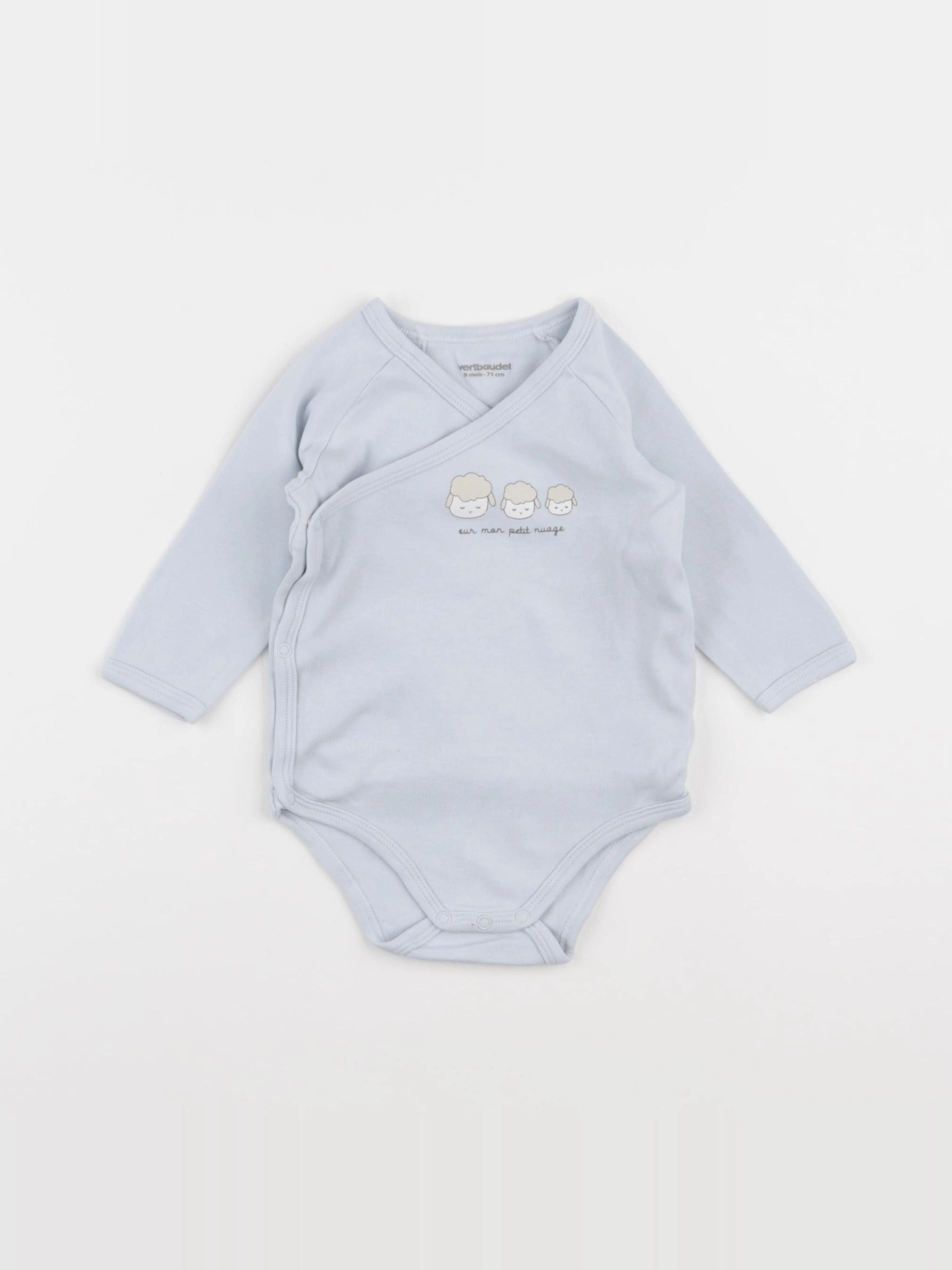 Vertbaudet - body bleu - 9 mois