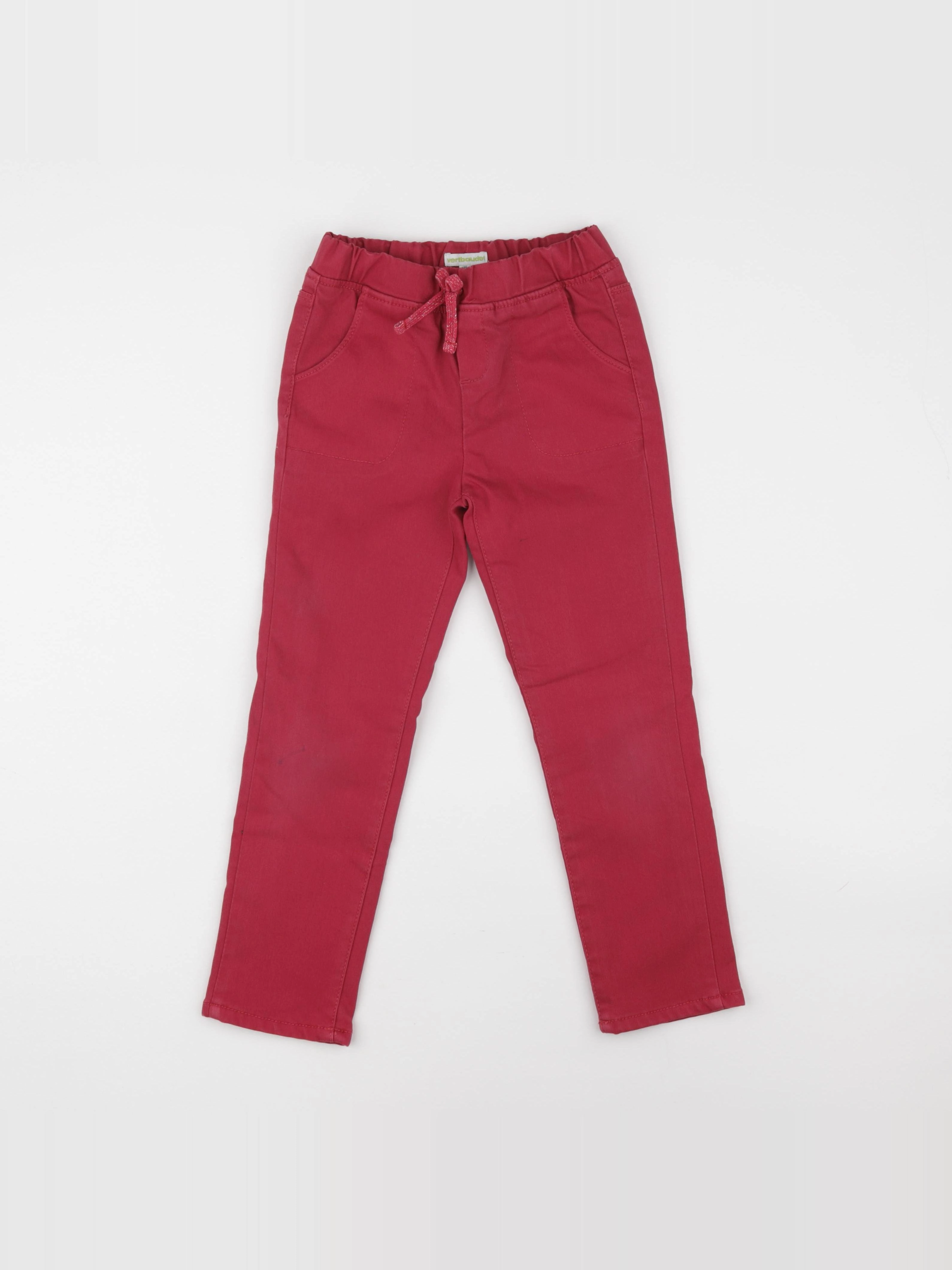 Vertbaudet - pantalon doublé rose - 7 ans