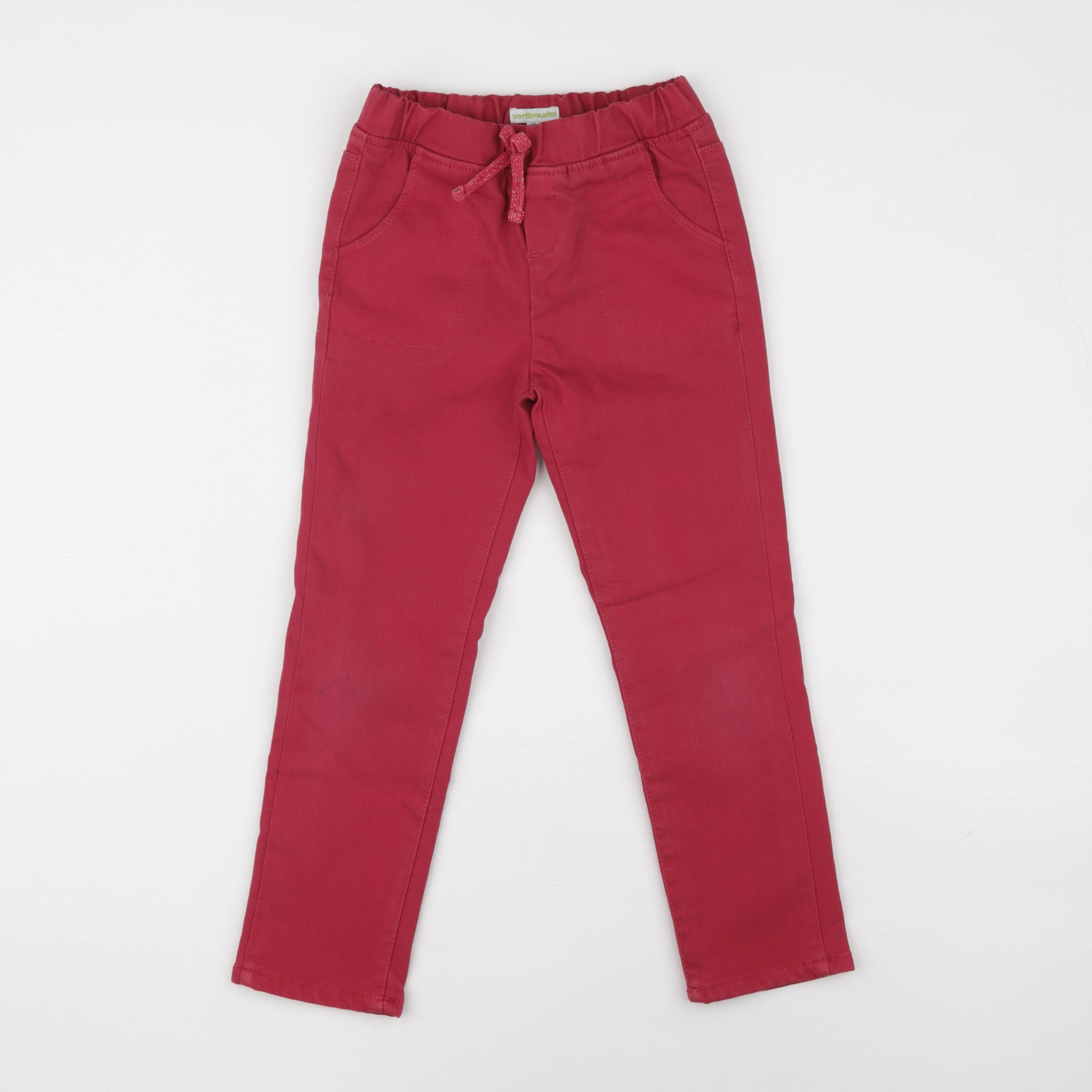 Vertbaudet - pantalon doublé rose - 7 ans