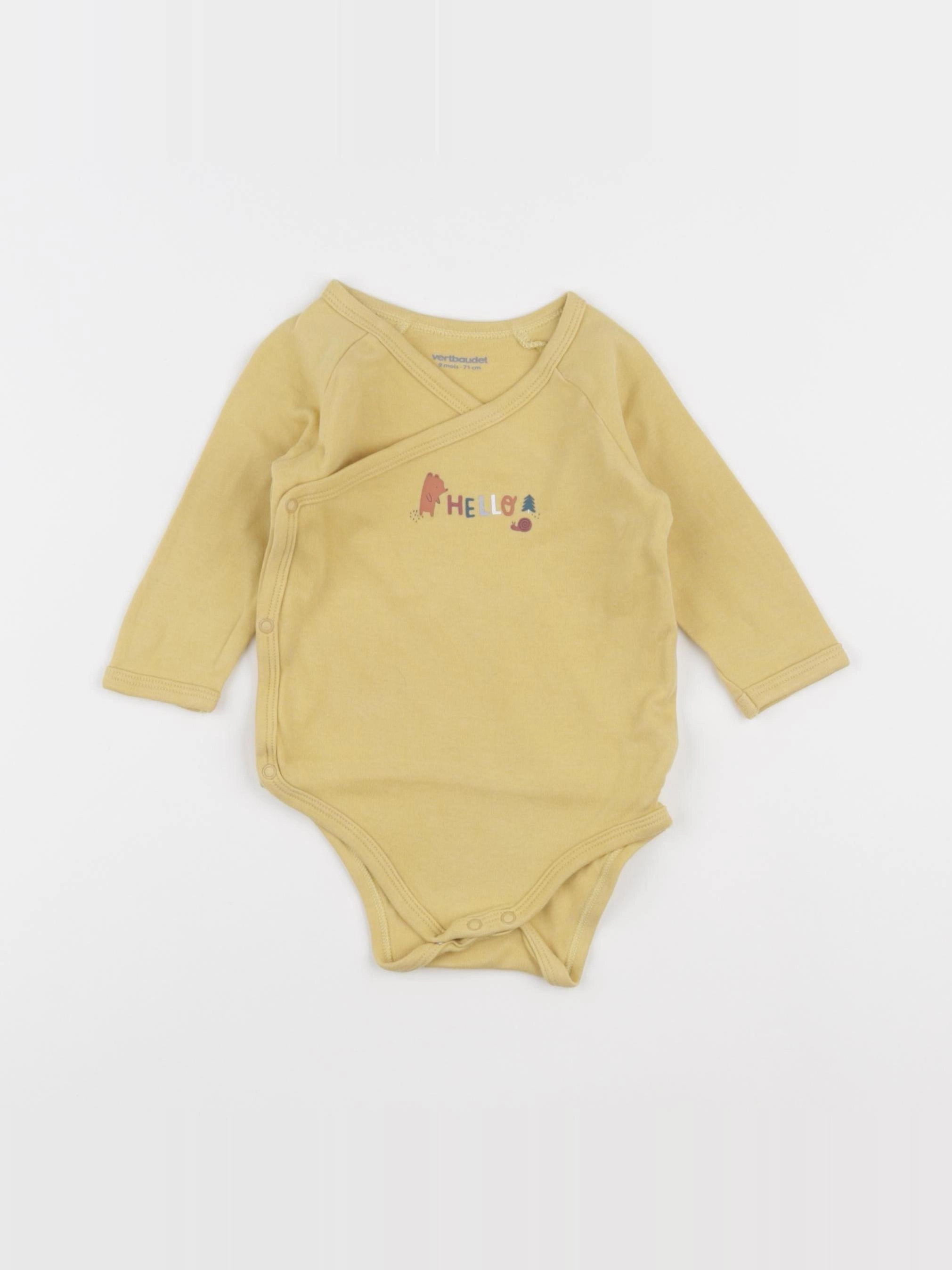 Vertbaudet - body jaune - 9 mois