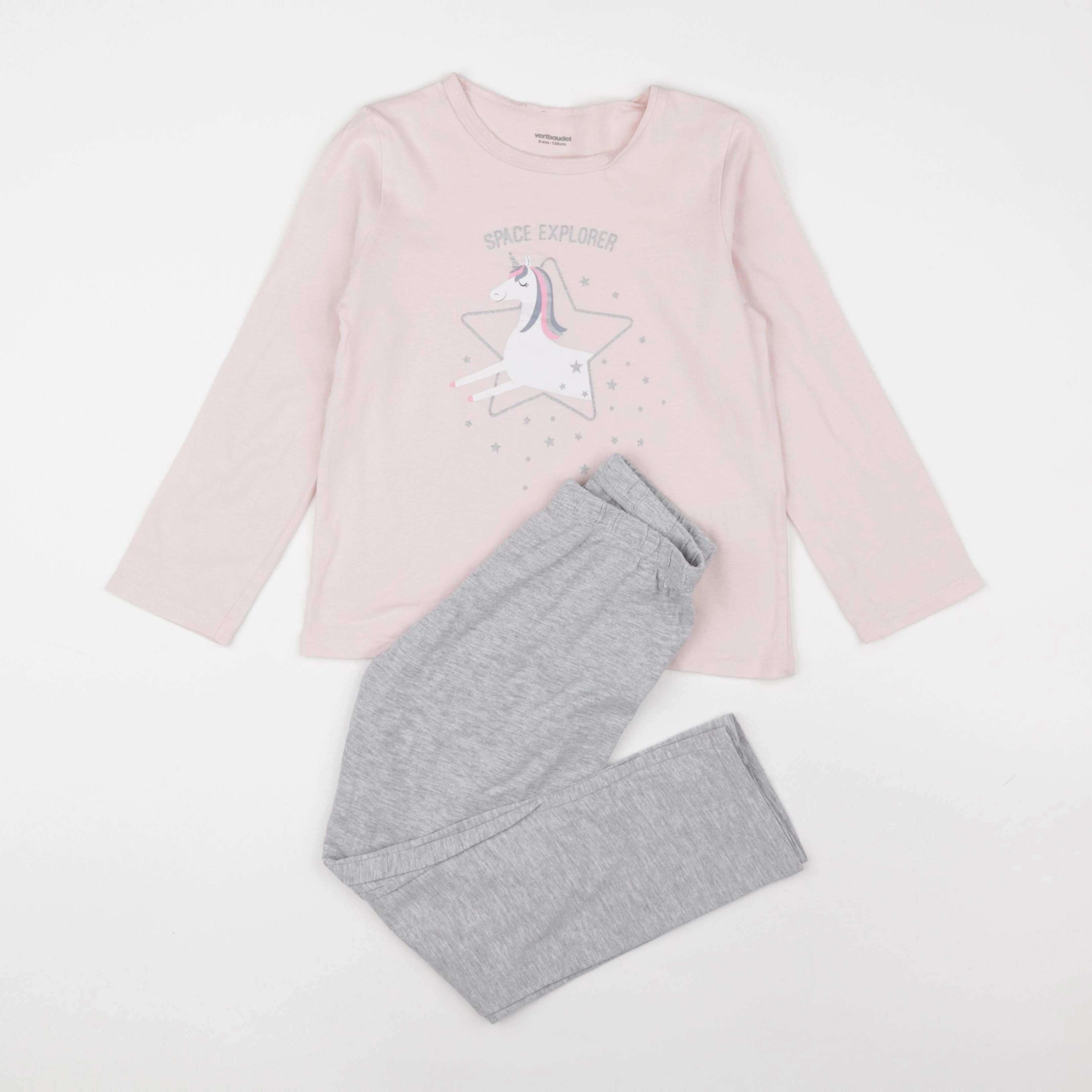 Vertbaudet - pyjama coton rose - 8 ans