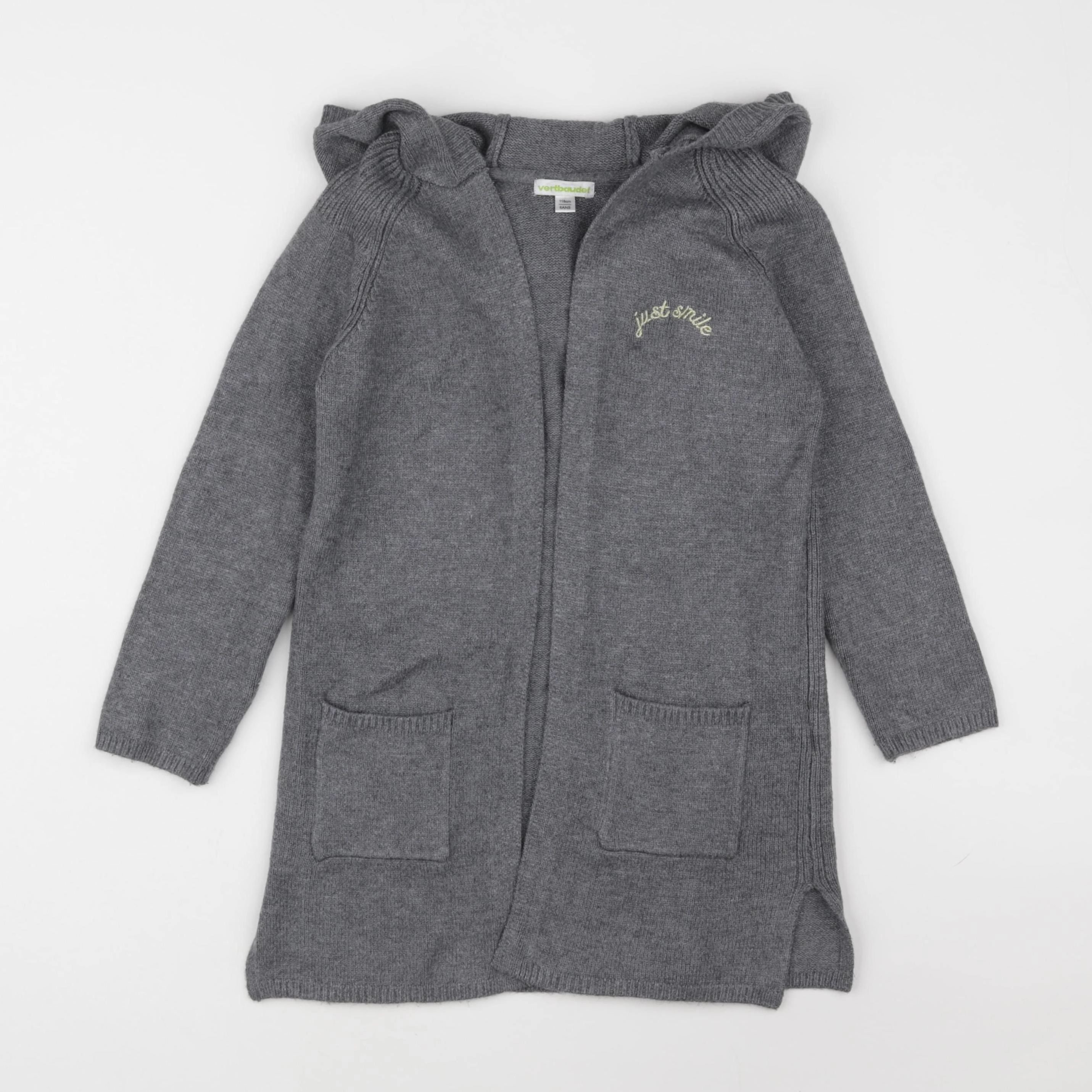 Vertbaudet - gilet gris - 6 ans