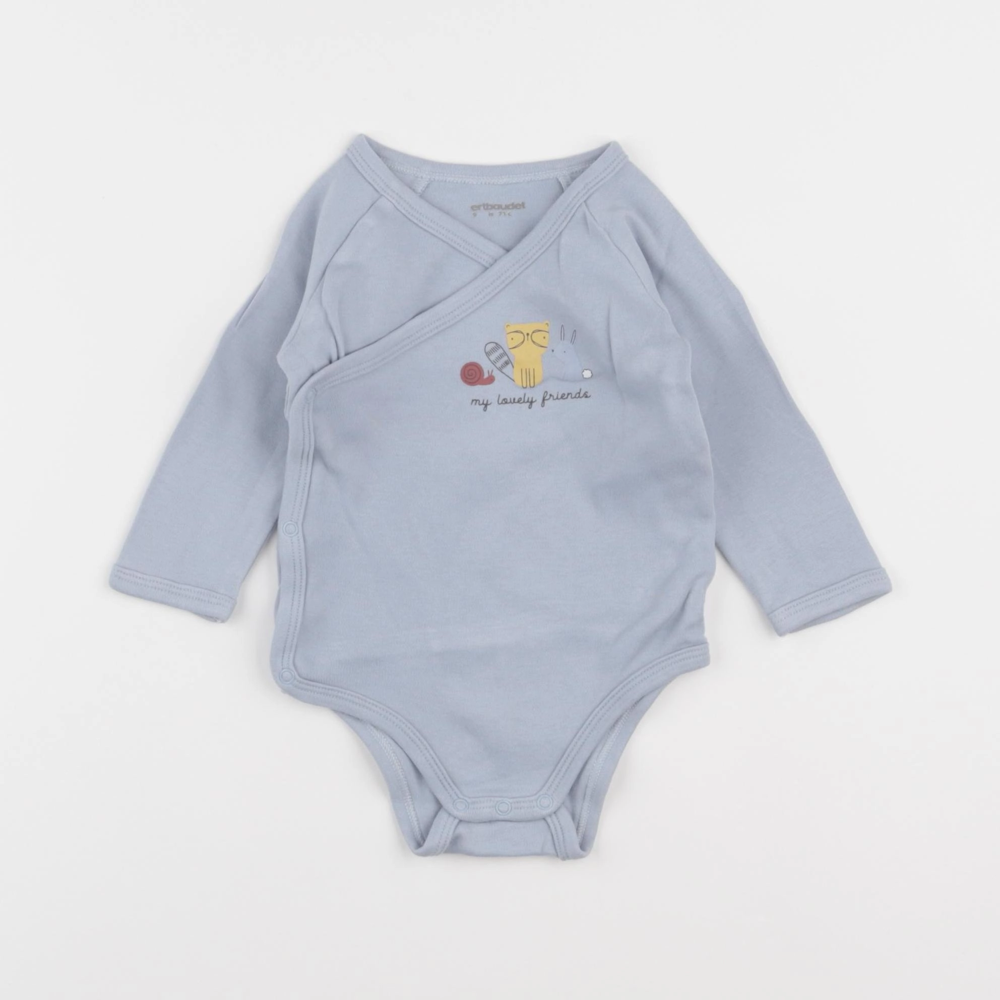 Vertbaudet - body bleu - 9 mois