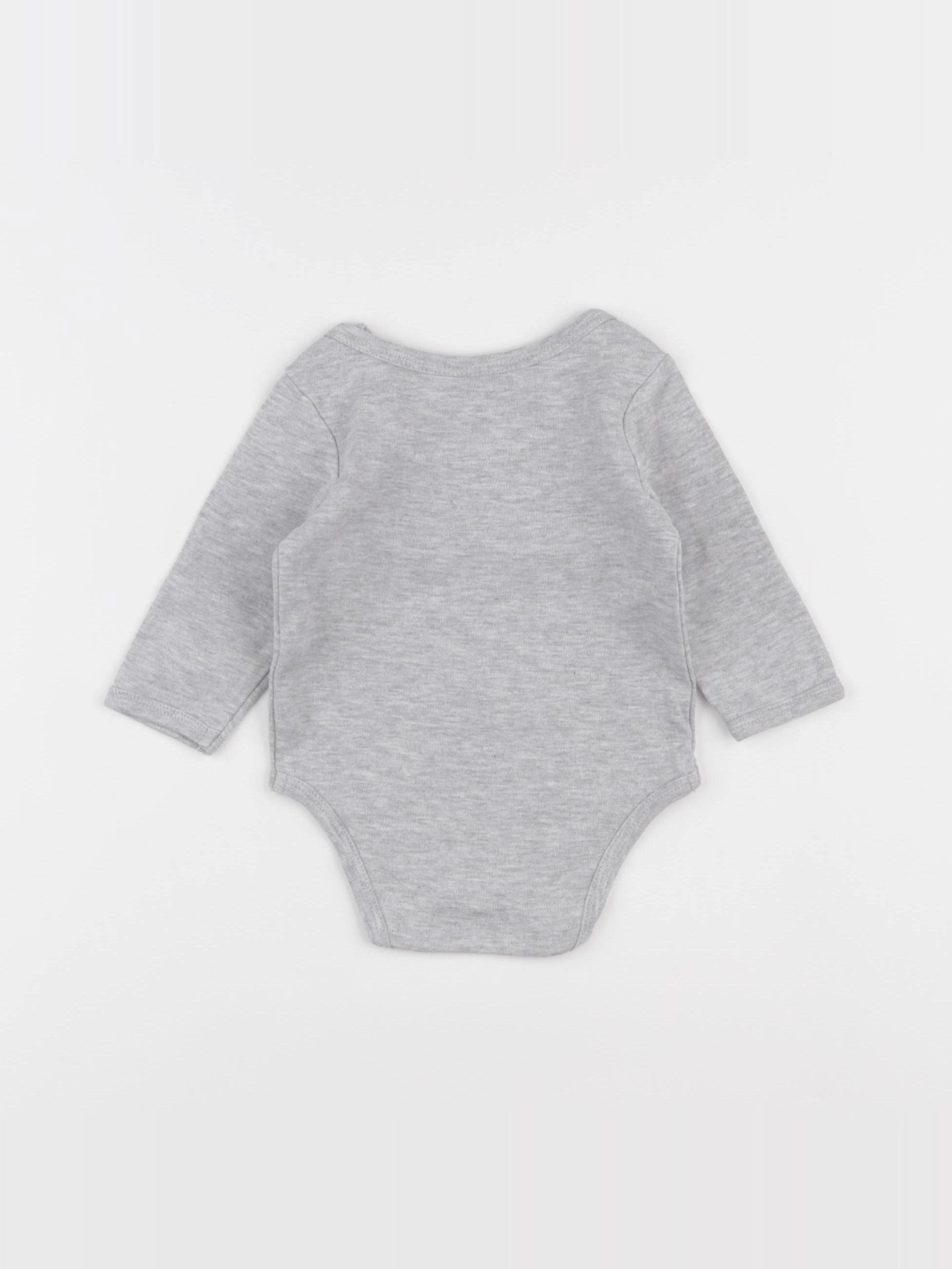 Vertbaudet - body gris - 9 mois