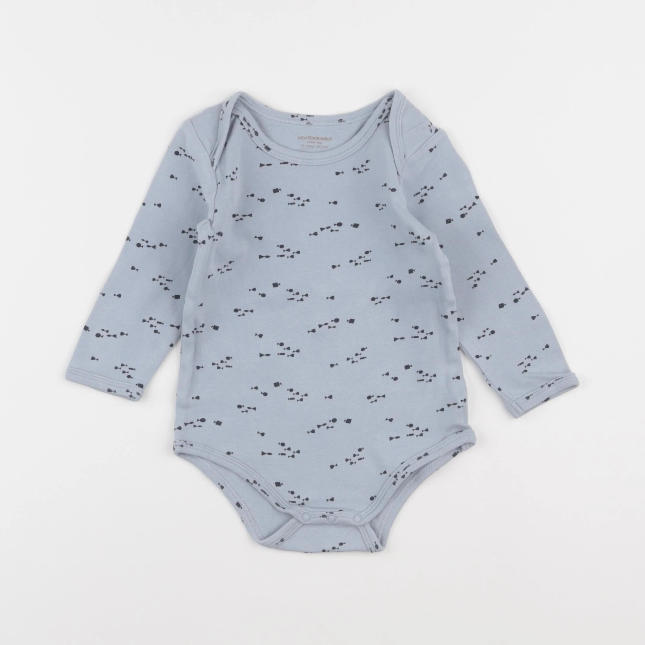 Vertbaudet - body bleu - 18 mois