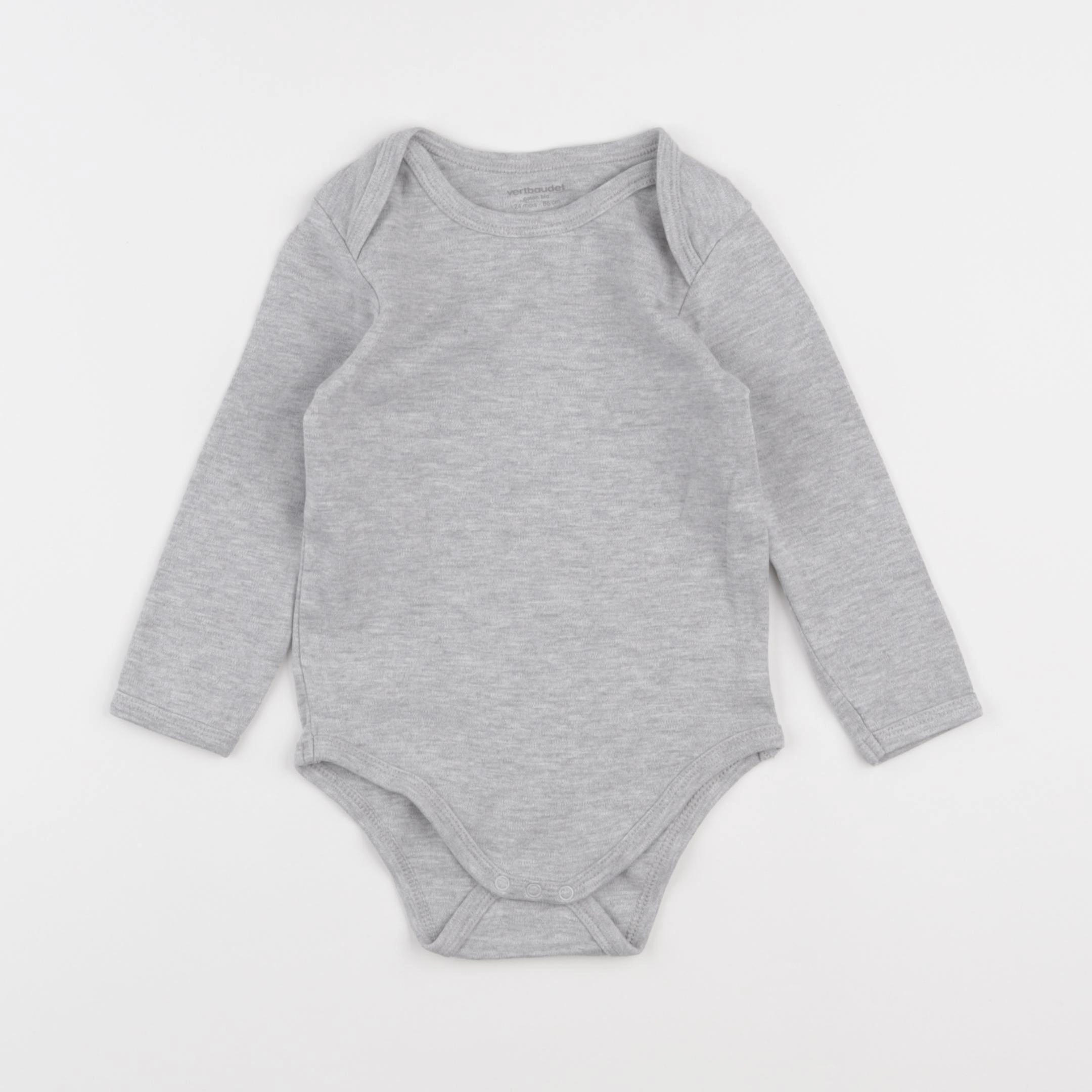 Vertbaudet - body gris - 24 mois
