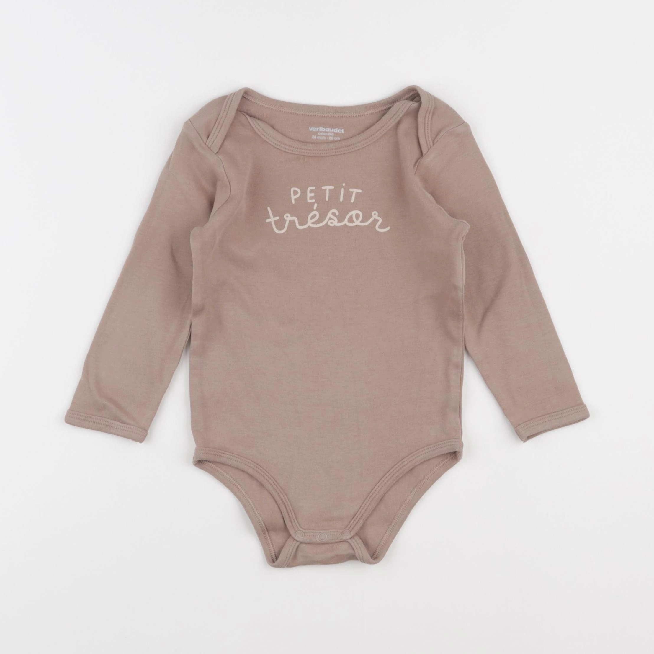 Vertbaudet - body marron - 24 mois