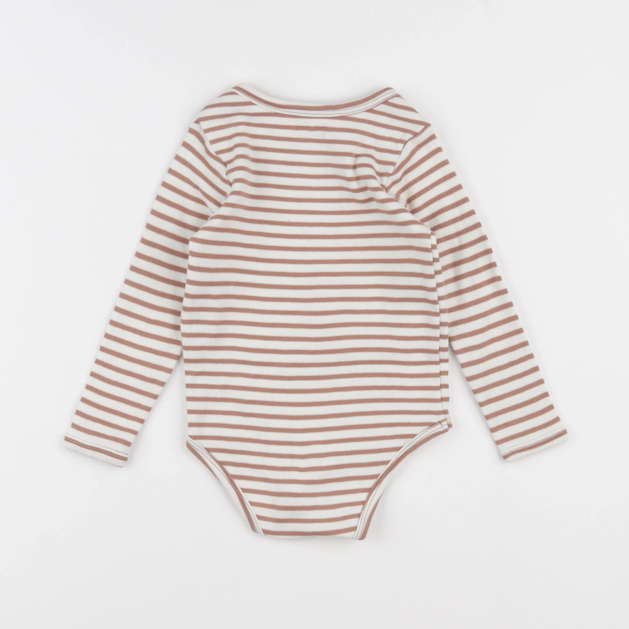 Vertbaudet - body blanc, marron - 24 mois