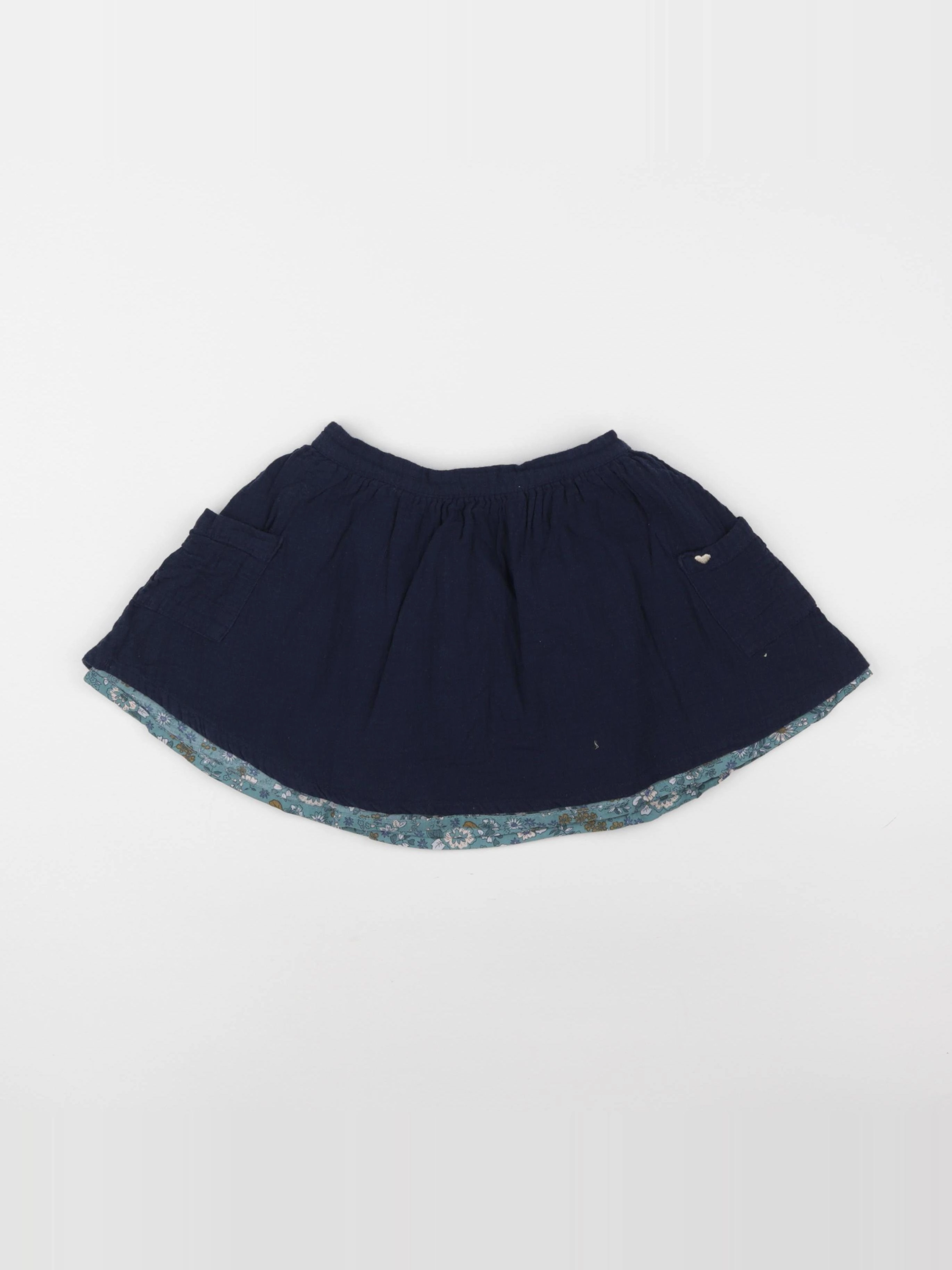 Vertbaudet - jupe réversible bleu - 5 ans