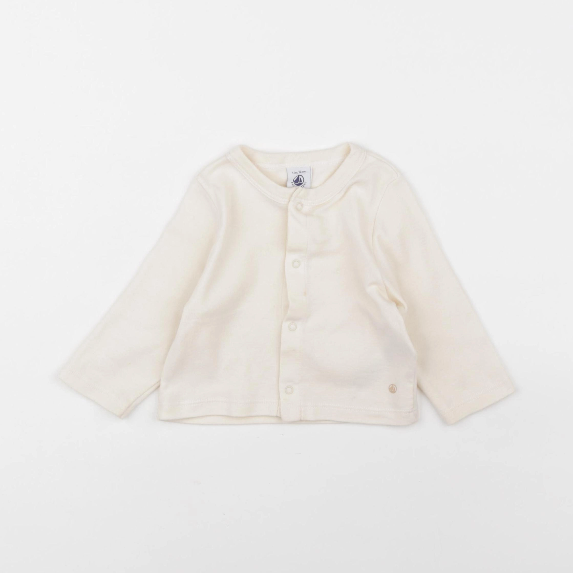 Petit Bateau - sweat beige - 12 mois