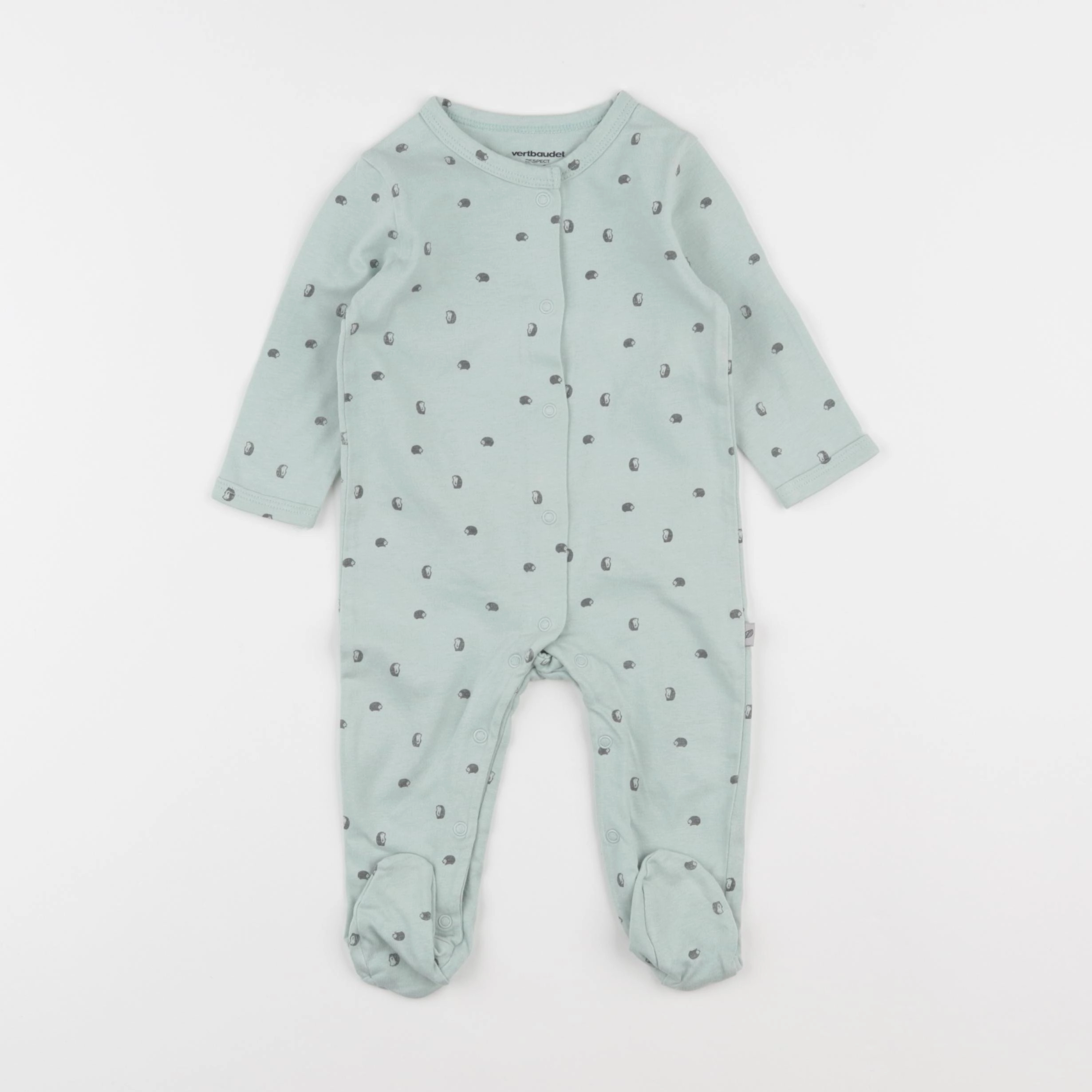 Vertbaudet - pyjama coton vert - 6 mois