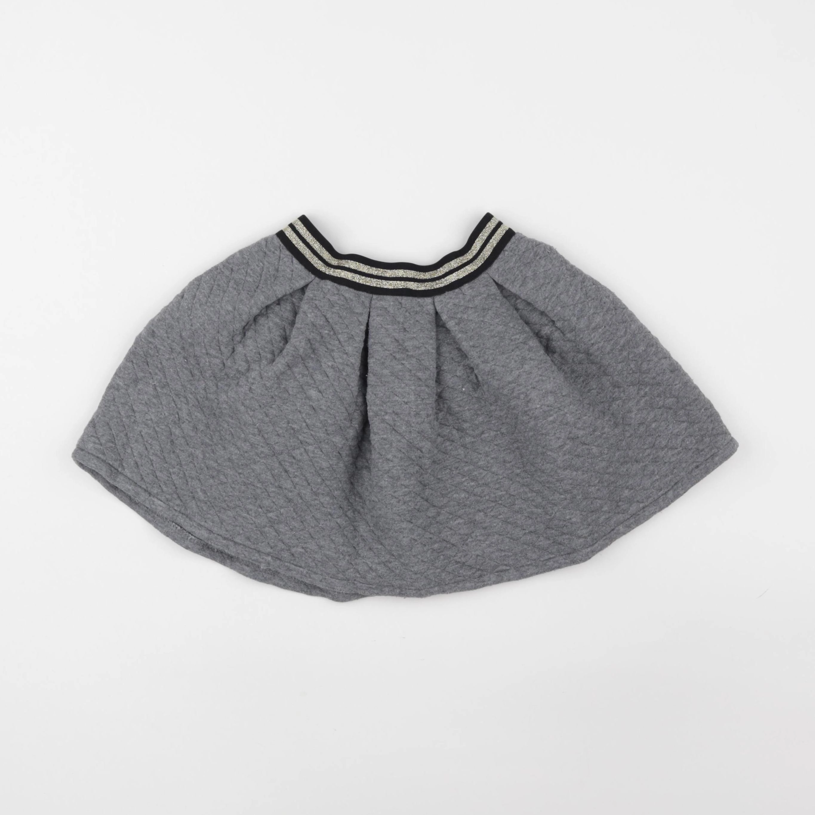 Vertbaudet - jupe gris, or - 7 ans