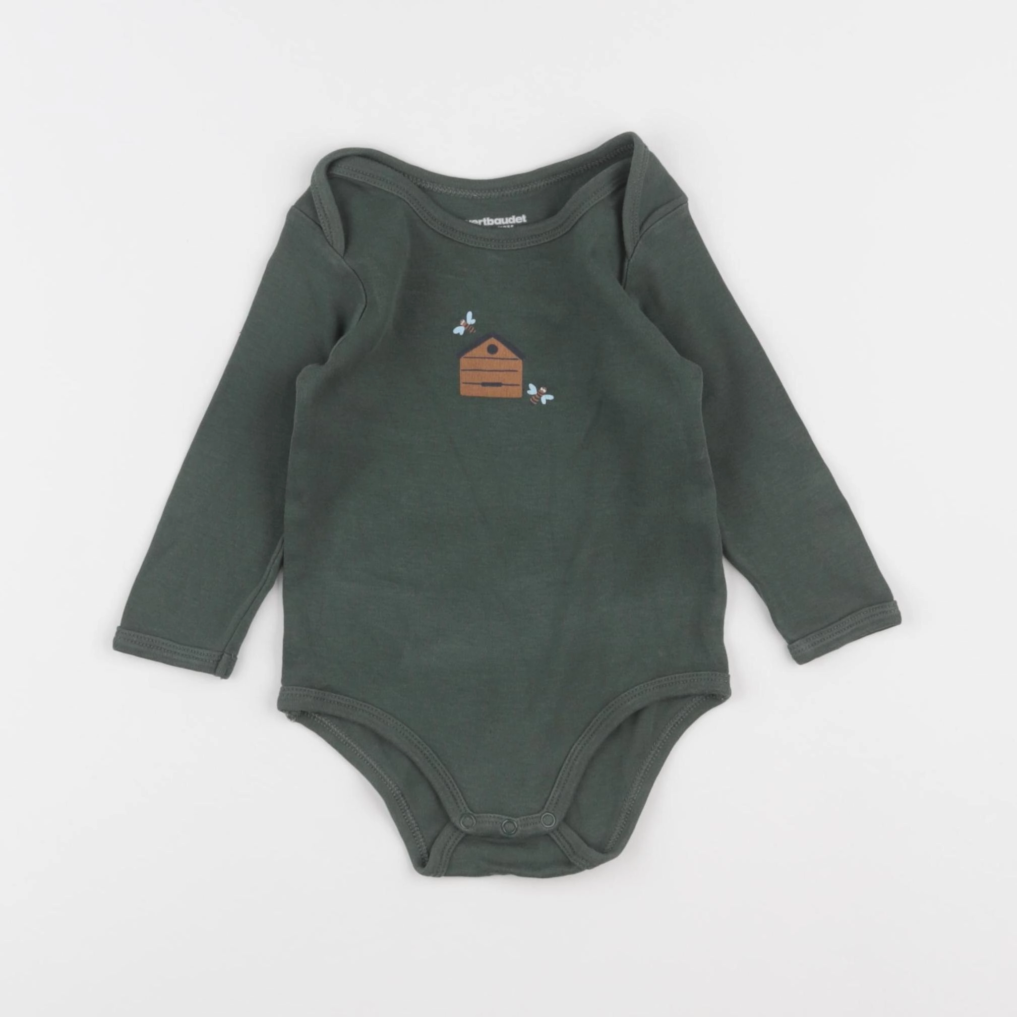 Vertbaudet - body vert - 12 mois