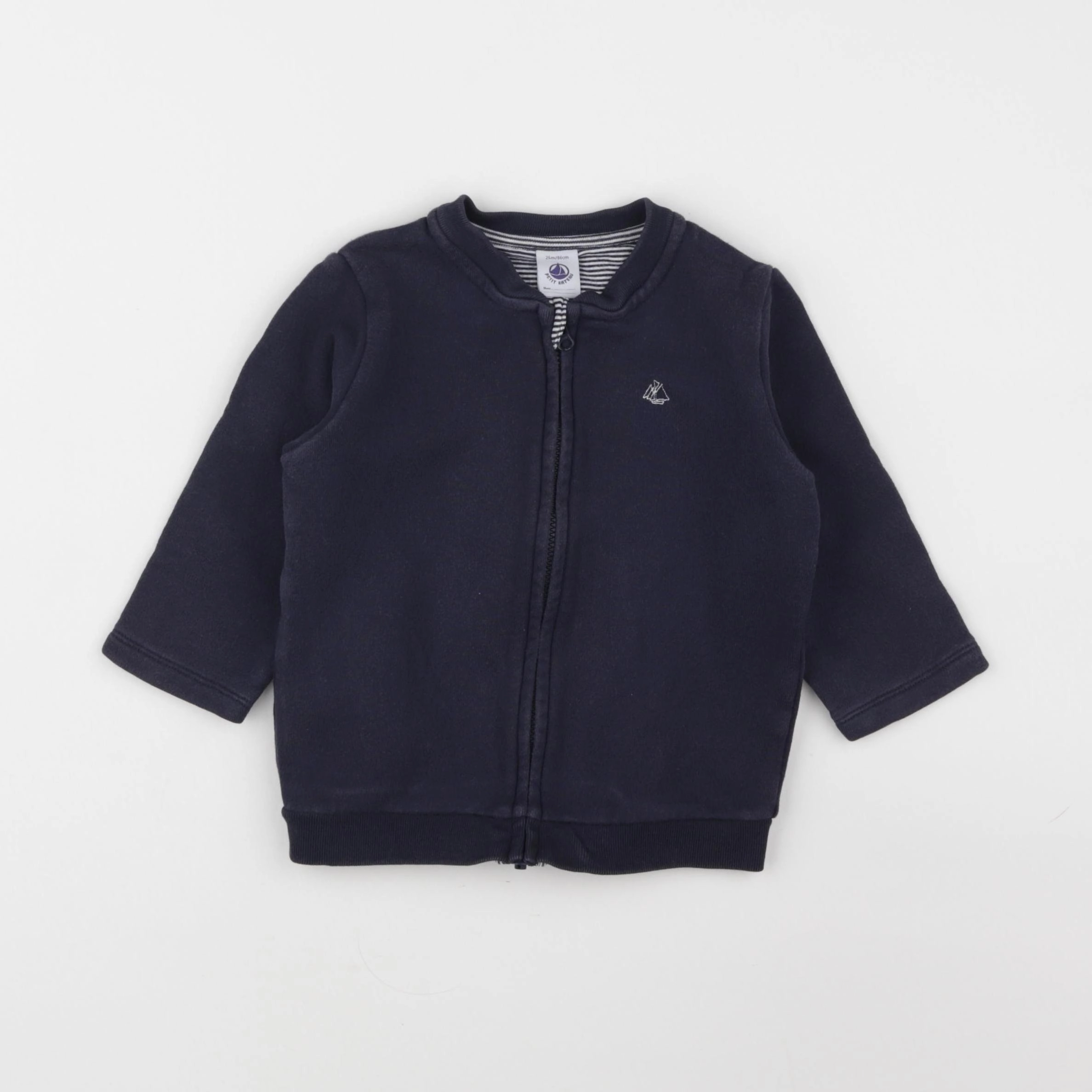 Petit Bateau - gilet bleu - 24 mois