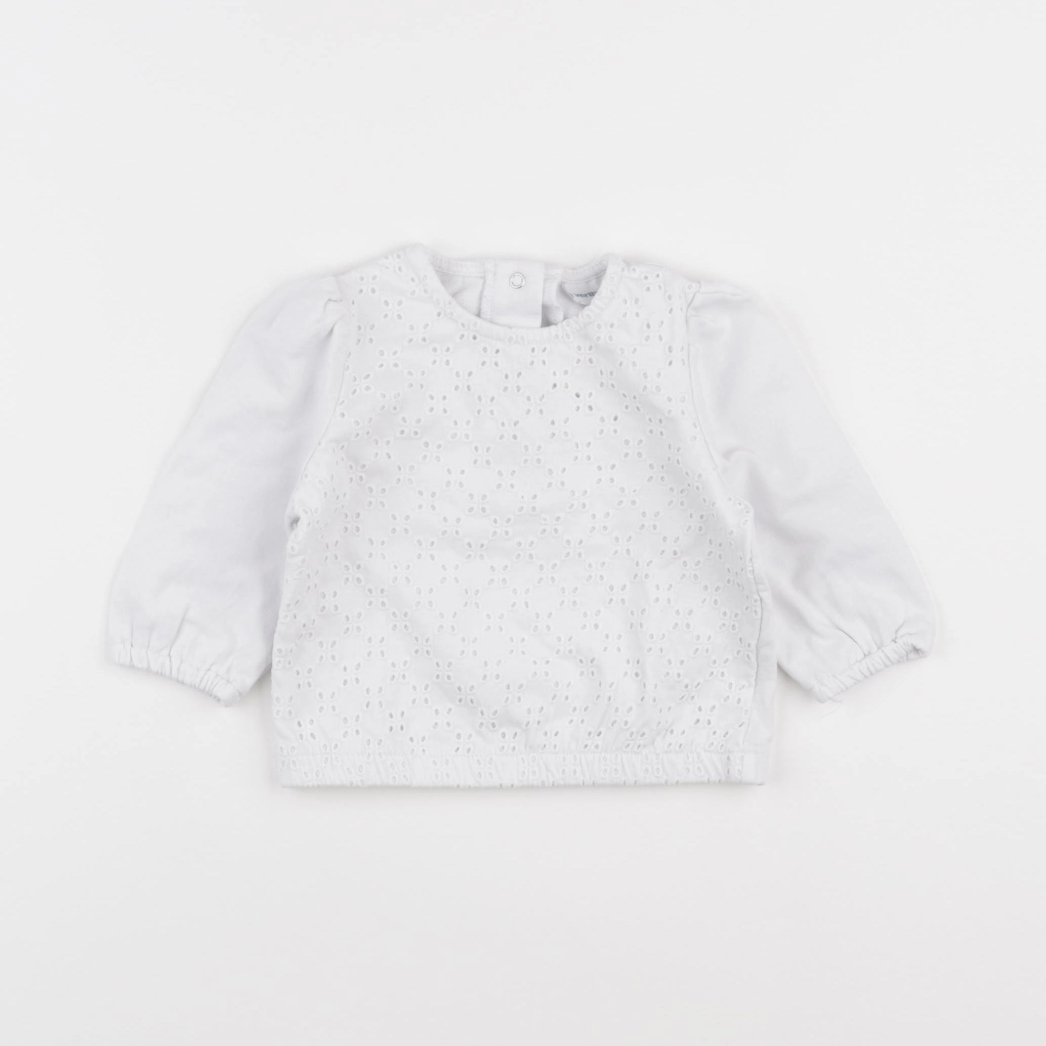 Vertbaudet - sweat blanc - 9 mois