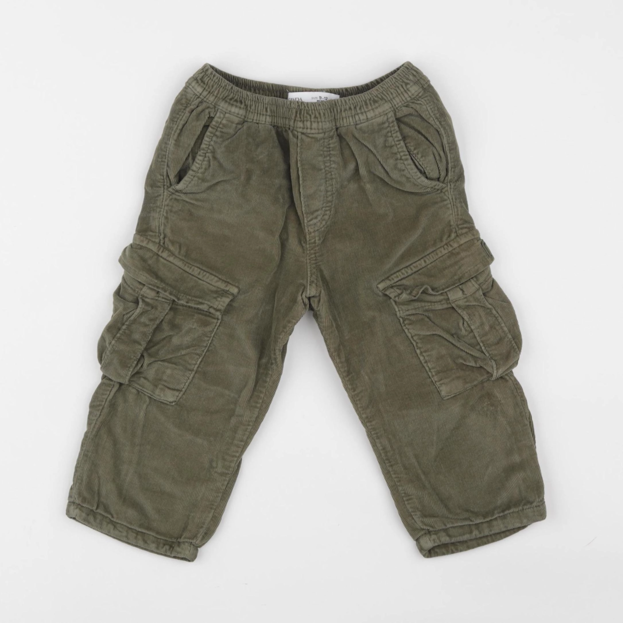 Zara - pantalon doublé vert - 9/12 mois