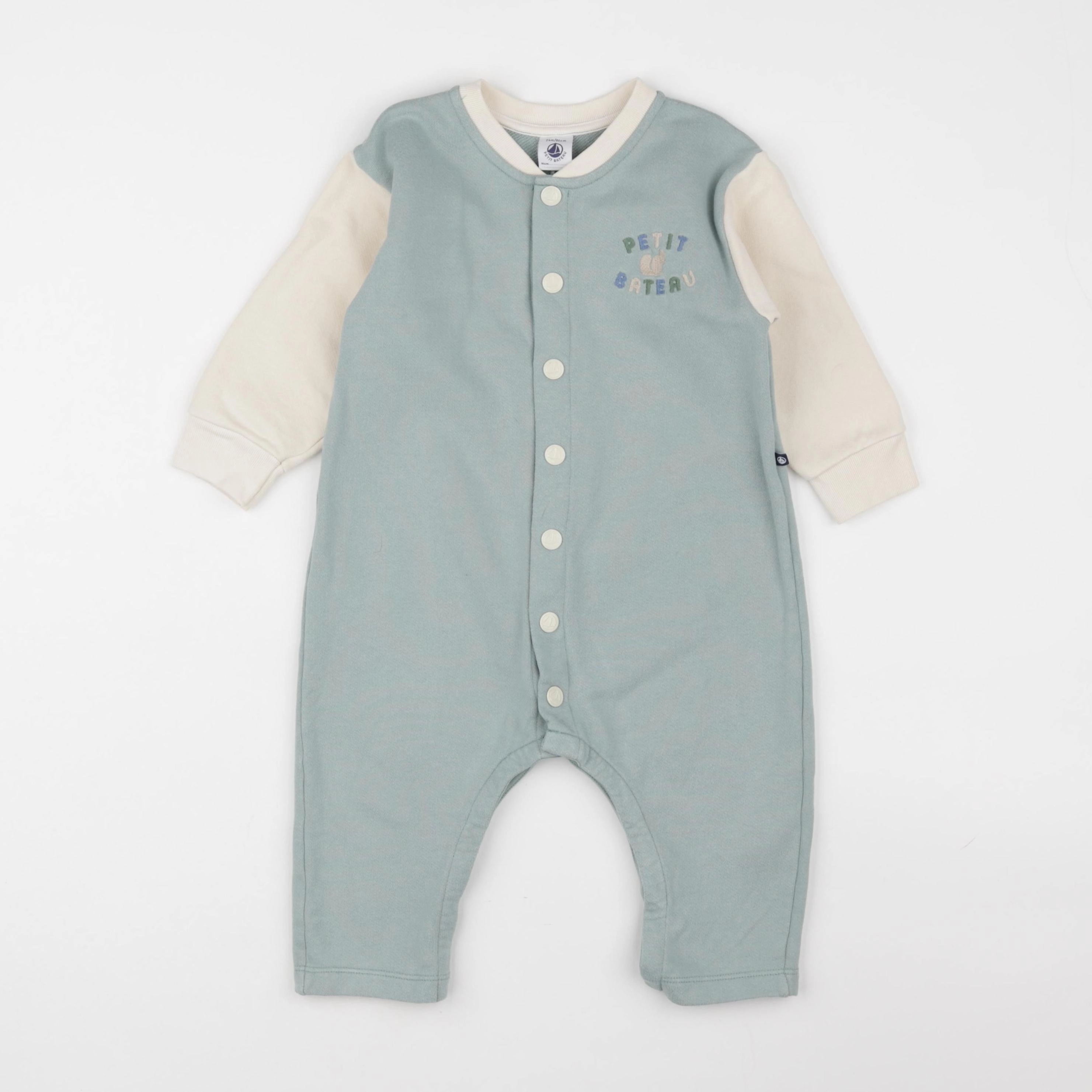 Petit Bateau - combinaison vert - 24 mois
