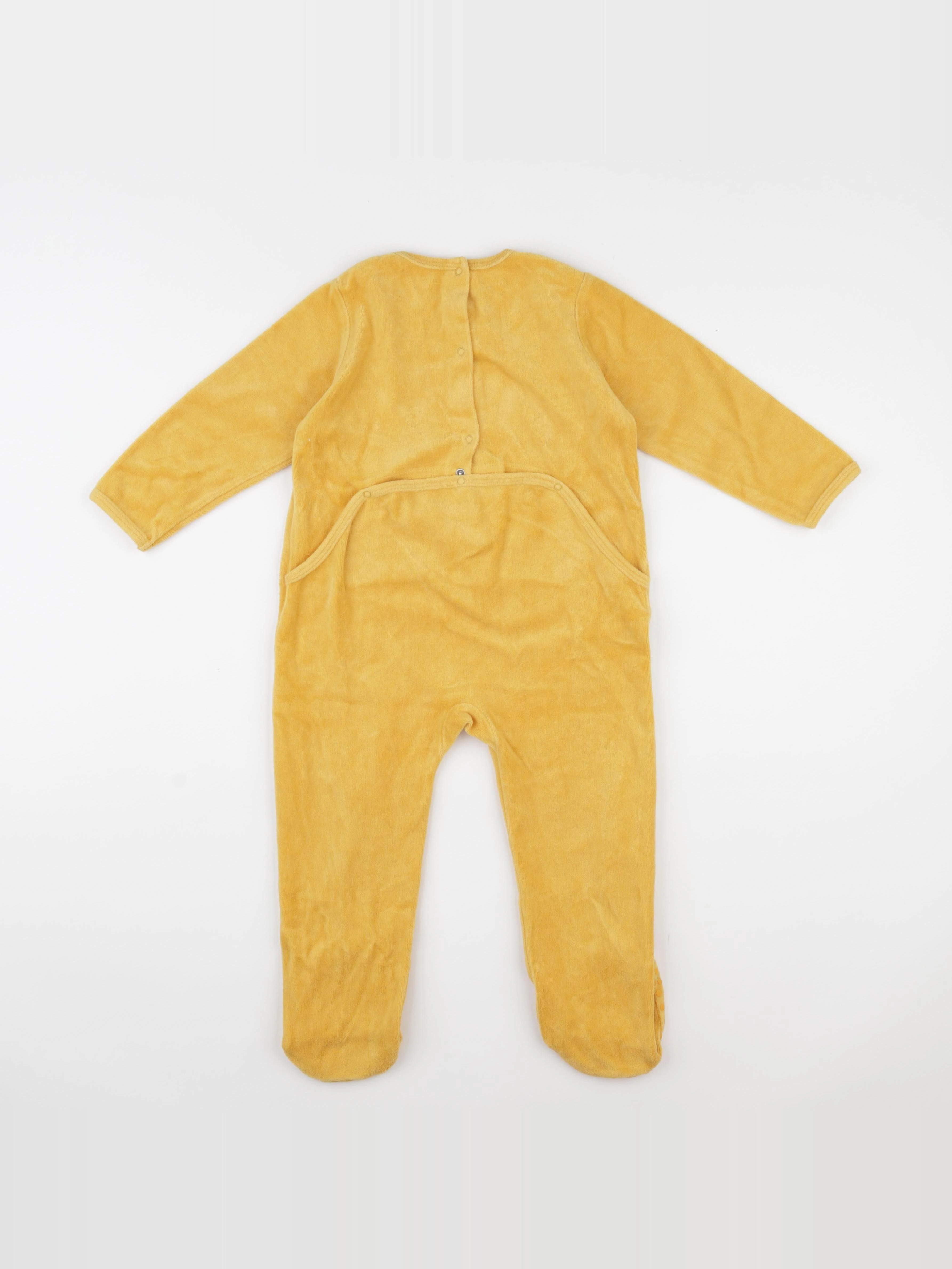 Vertbaudet - pyjama velours jaune - 3 ans