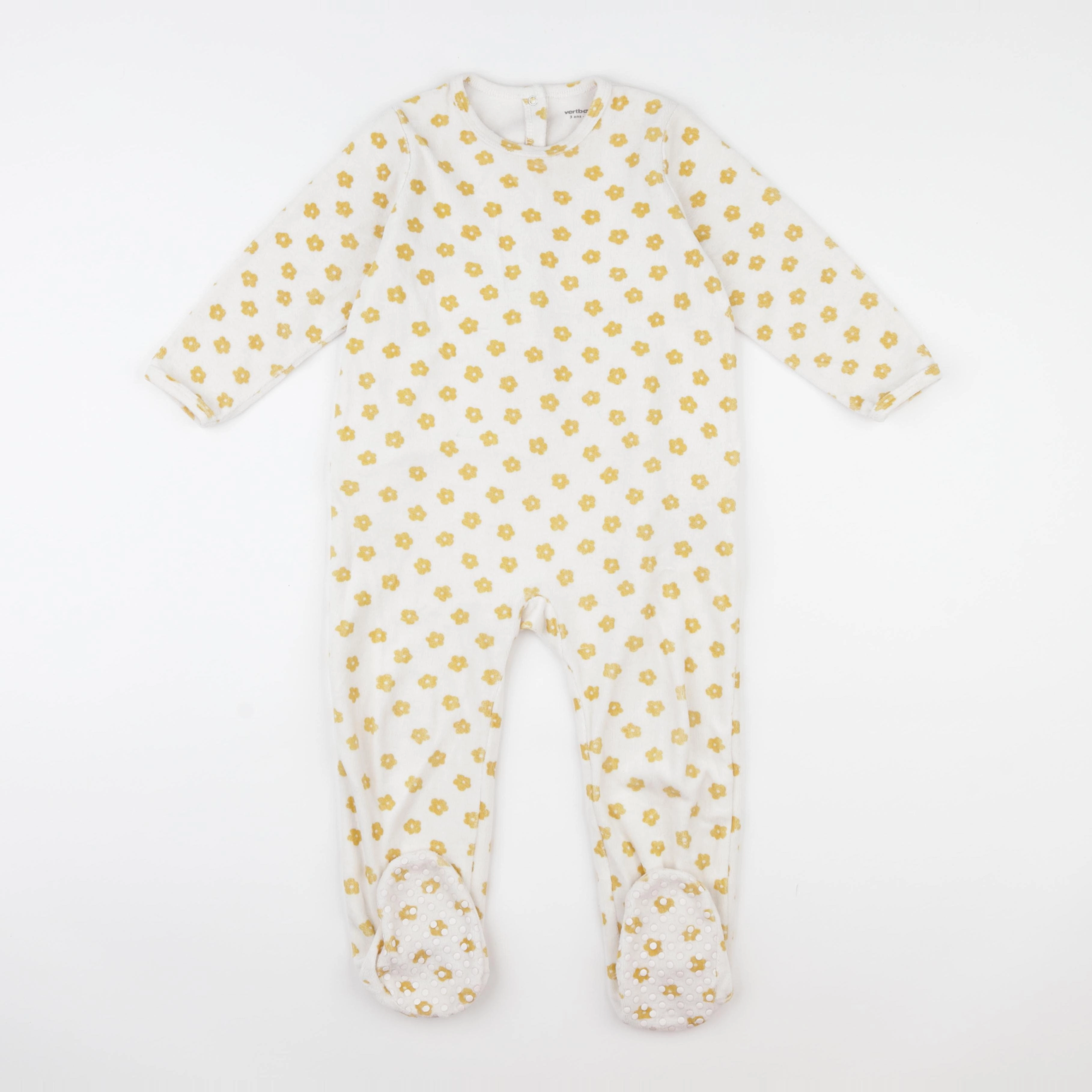 Vertbaudet - pyjama velours blanc - 3 ans
