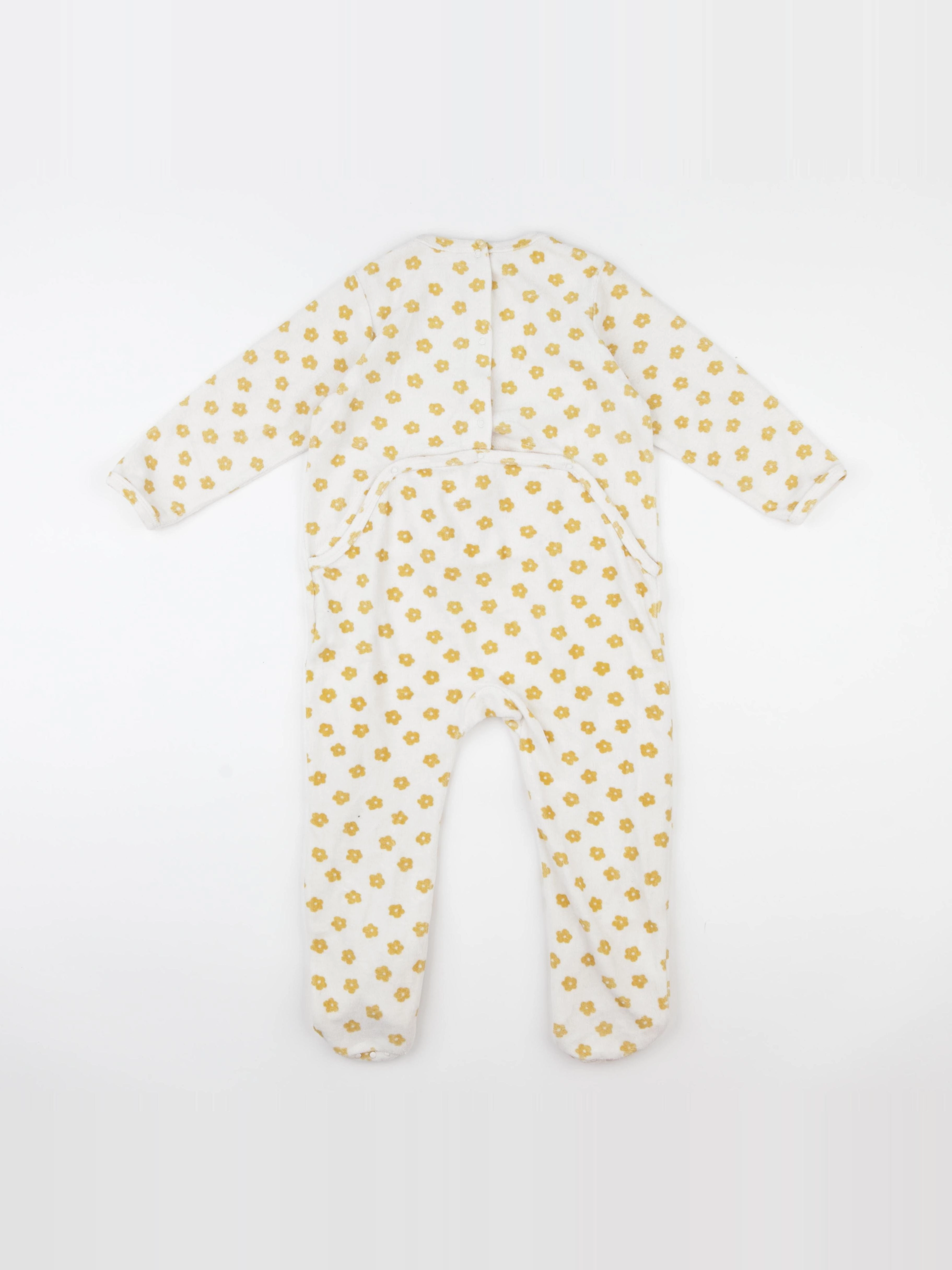 Vertbaudet - pyjama velours blanc - 3 ans