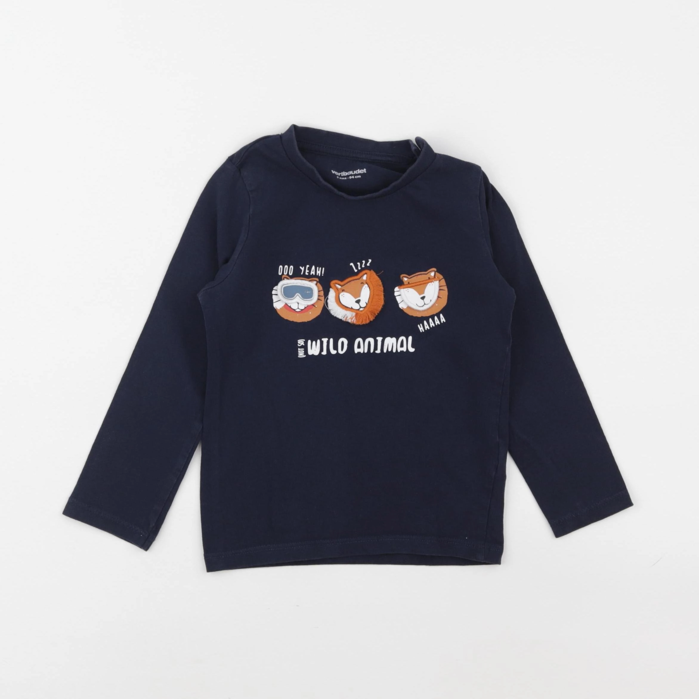 Vertbaudet - tee-shirt bleu - 3 ans