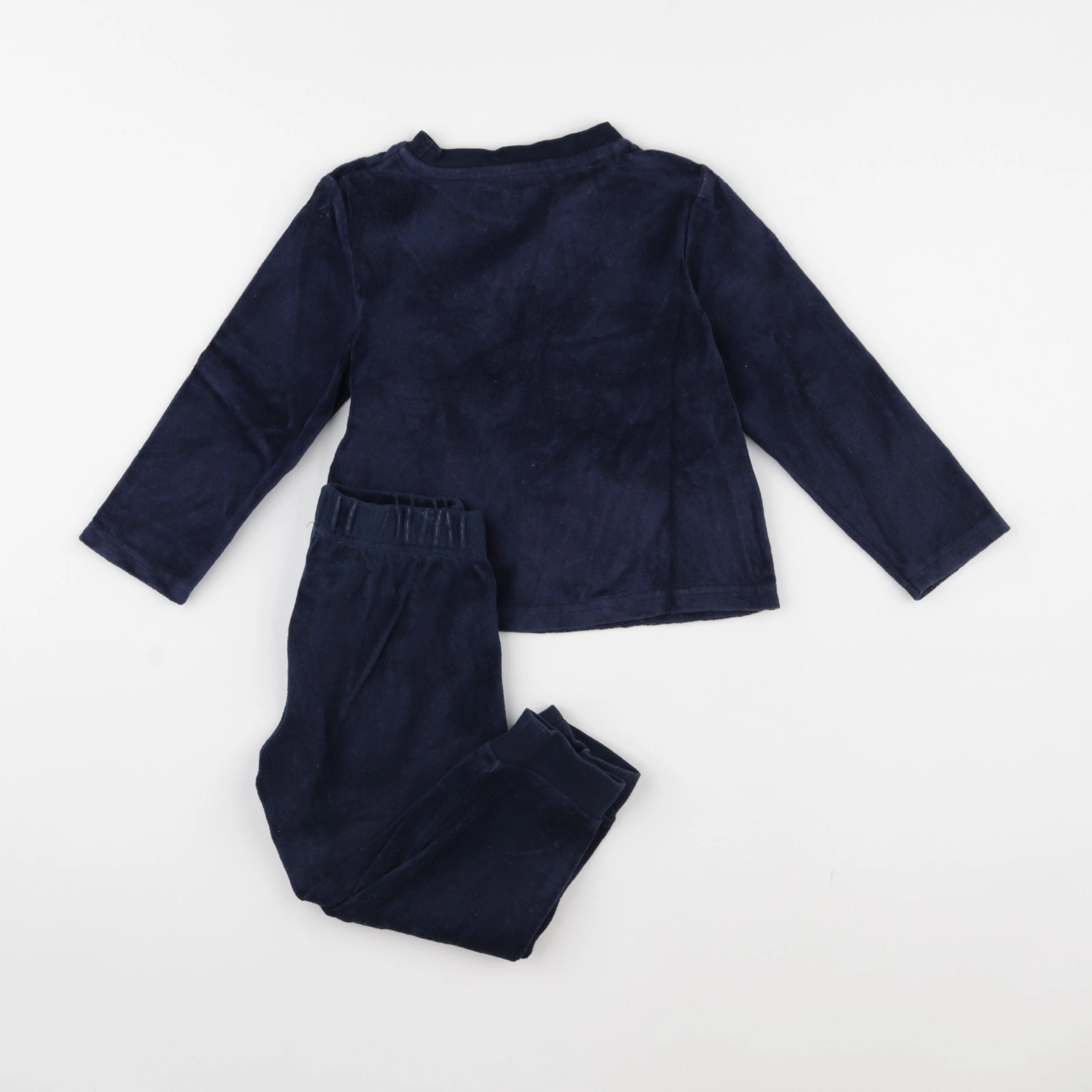 Vertbaudet - pyjama velours bleu - 3 ans