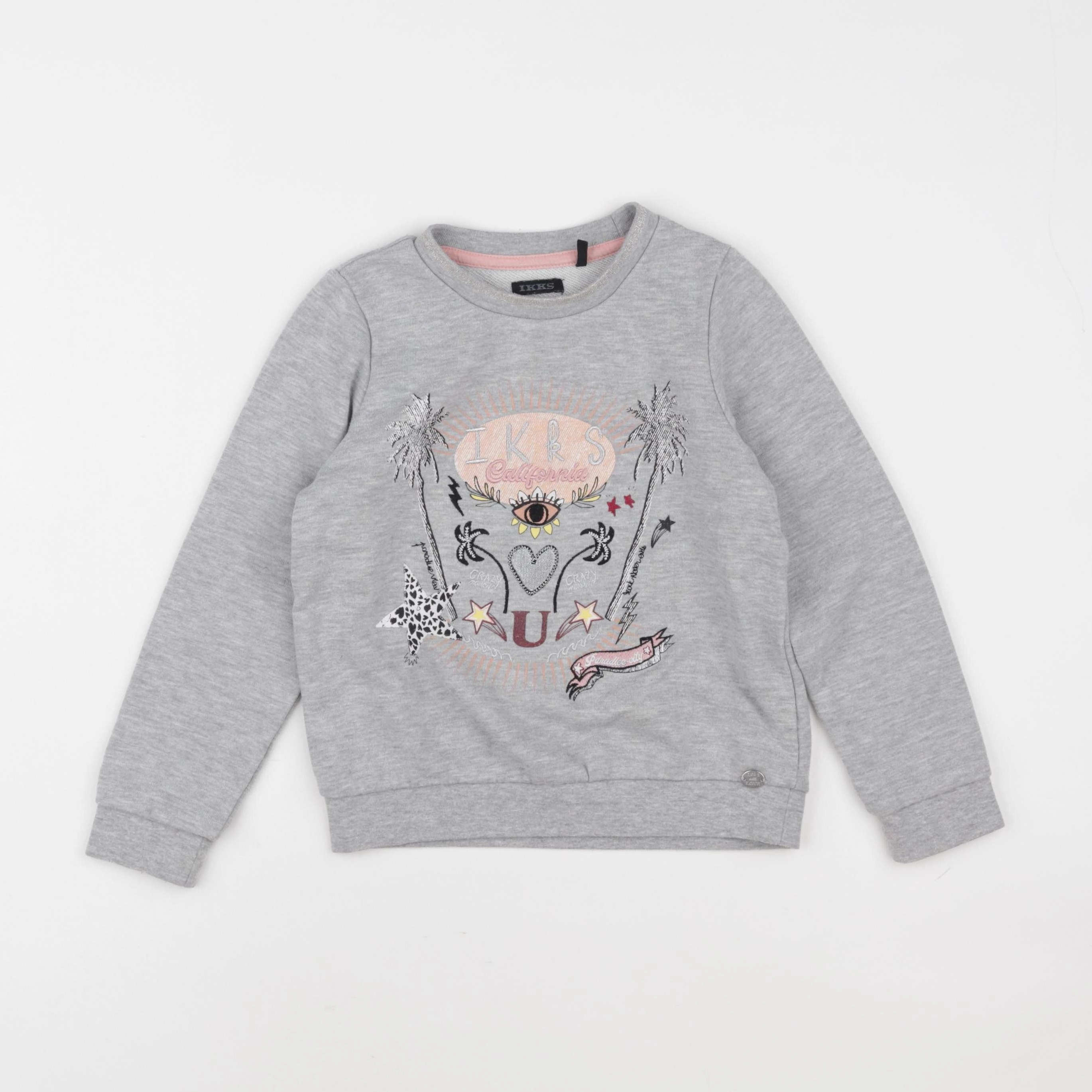 IKKS - sweat gris - 6 ans