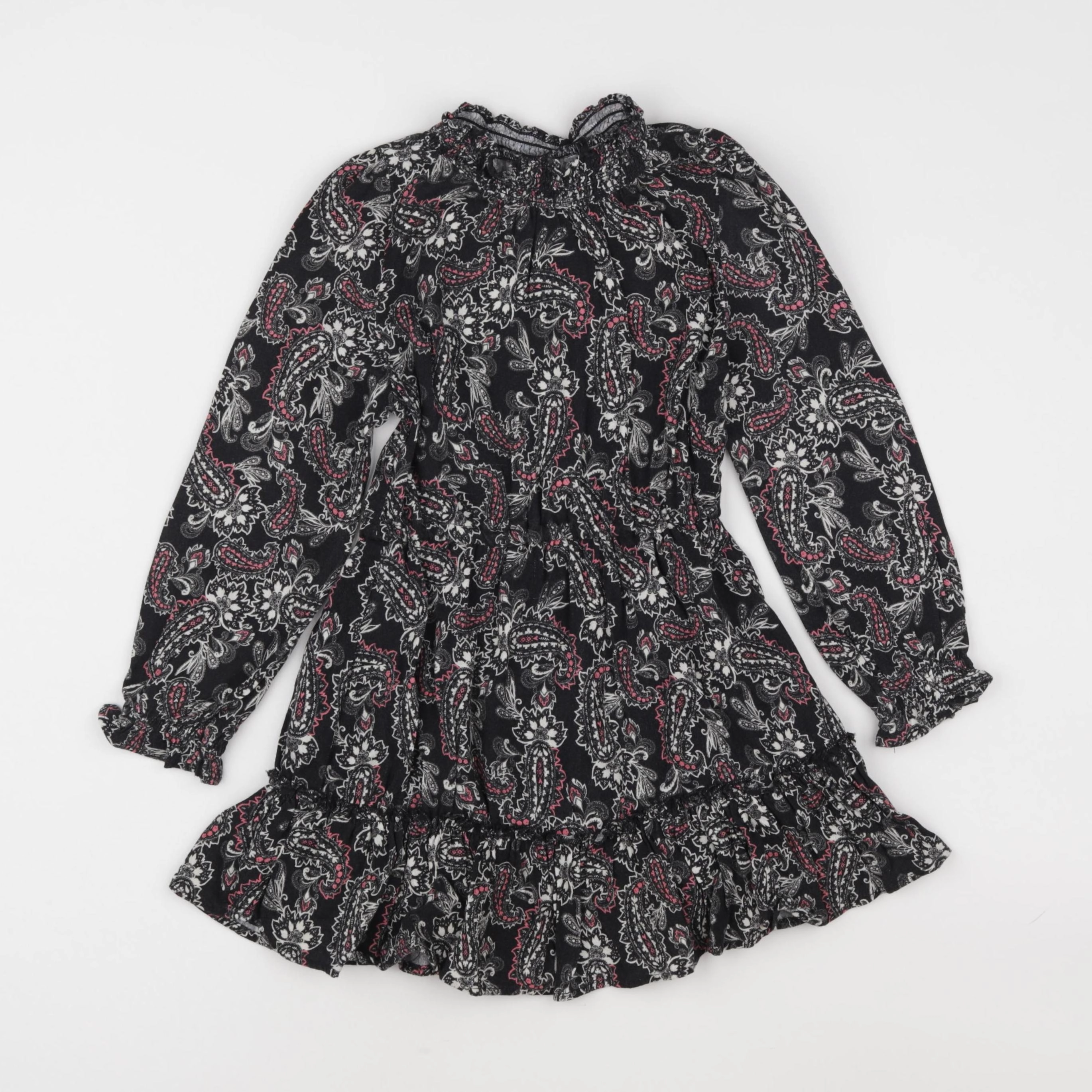 IKKS - robe noir, rose - 4 ans