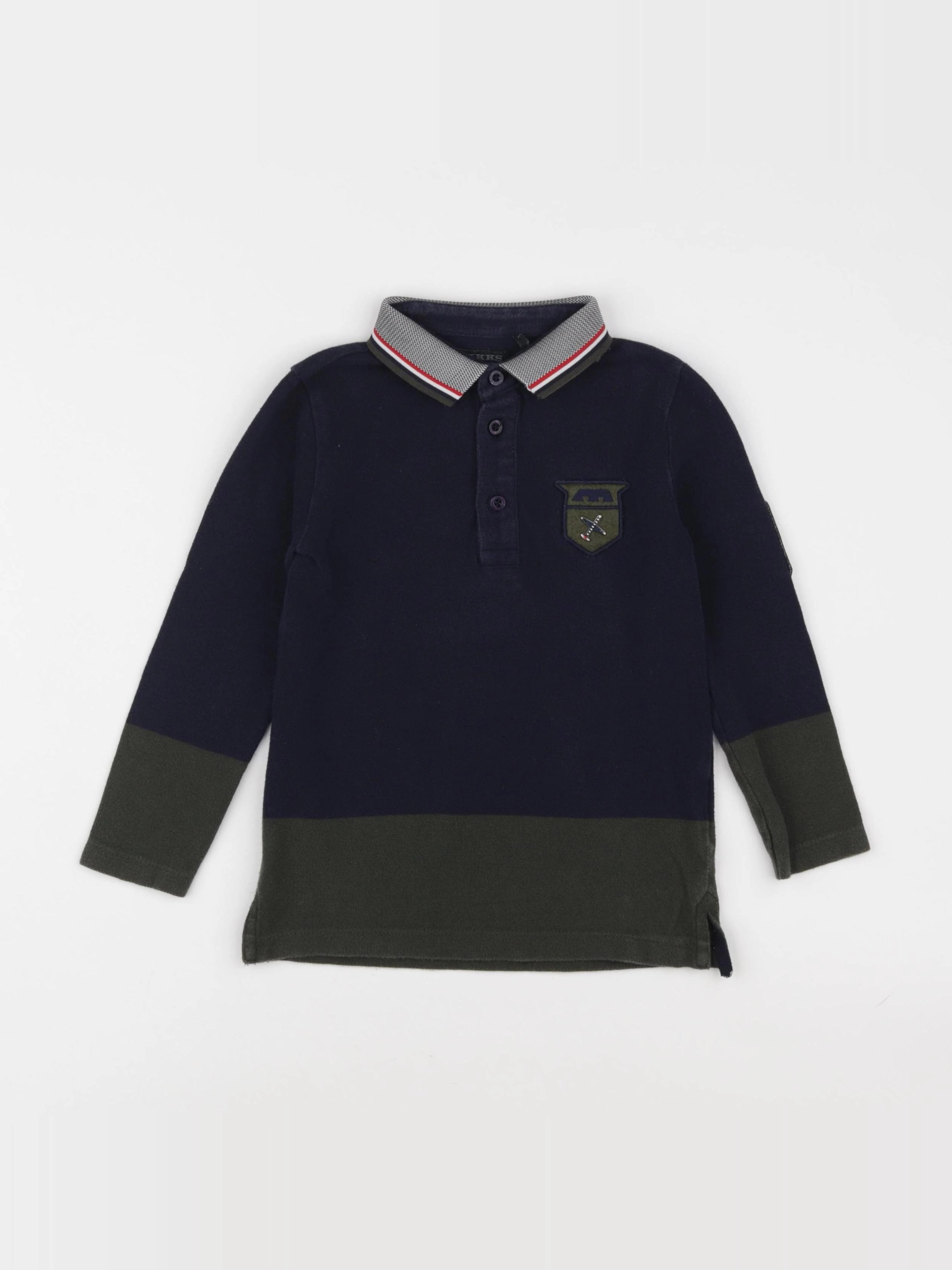 IKKS - polo imprimé au dos bleu - 4 ans