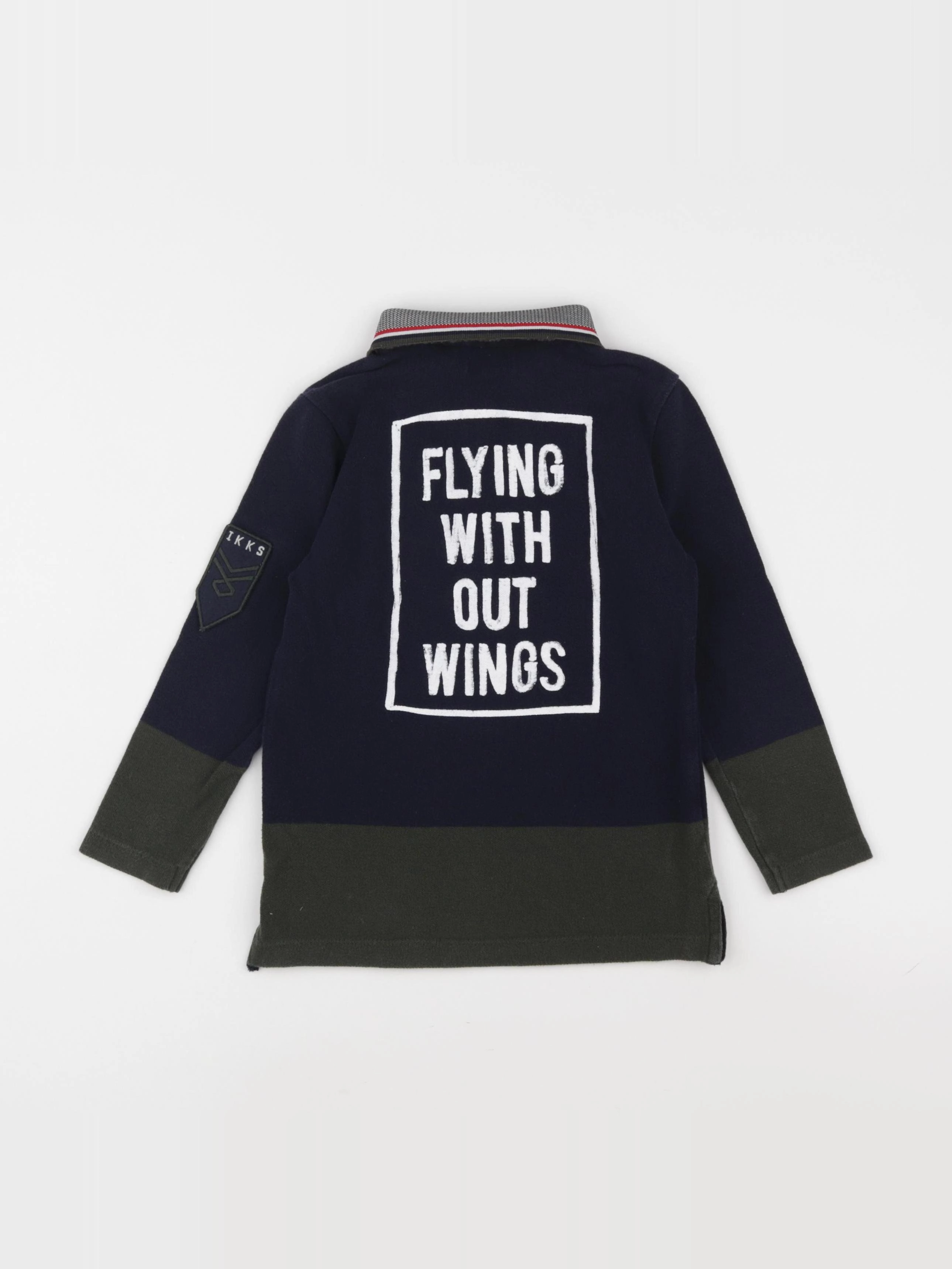 IKKS - polo imprimé au dos bleu - 4 ans