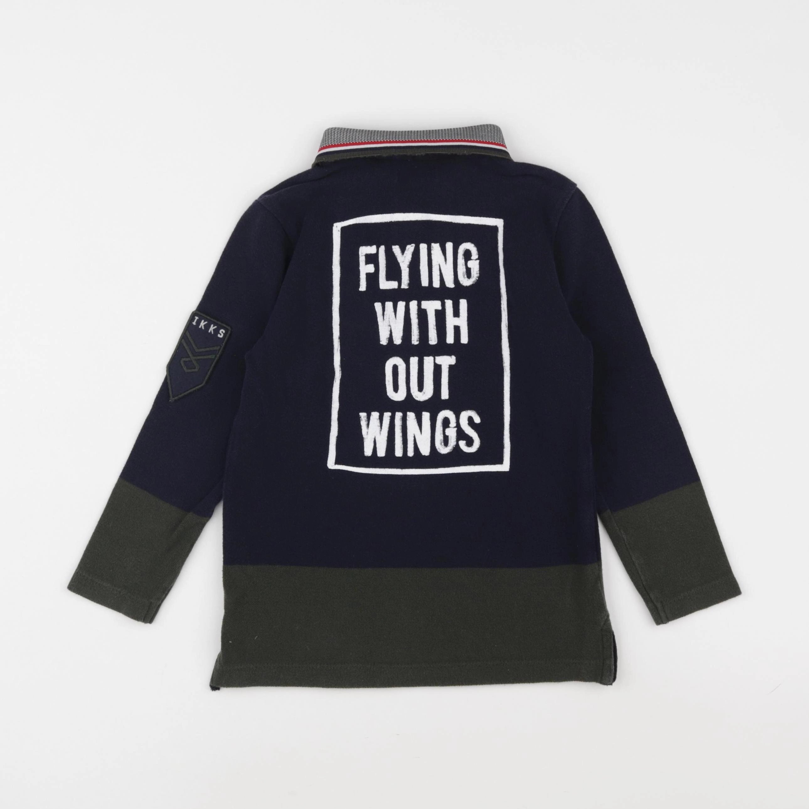 IKKS - polo imprimé au dos bleu - 4 ans