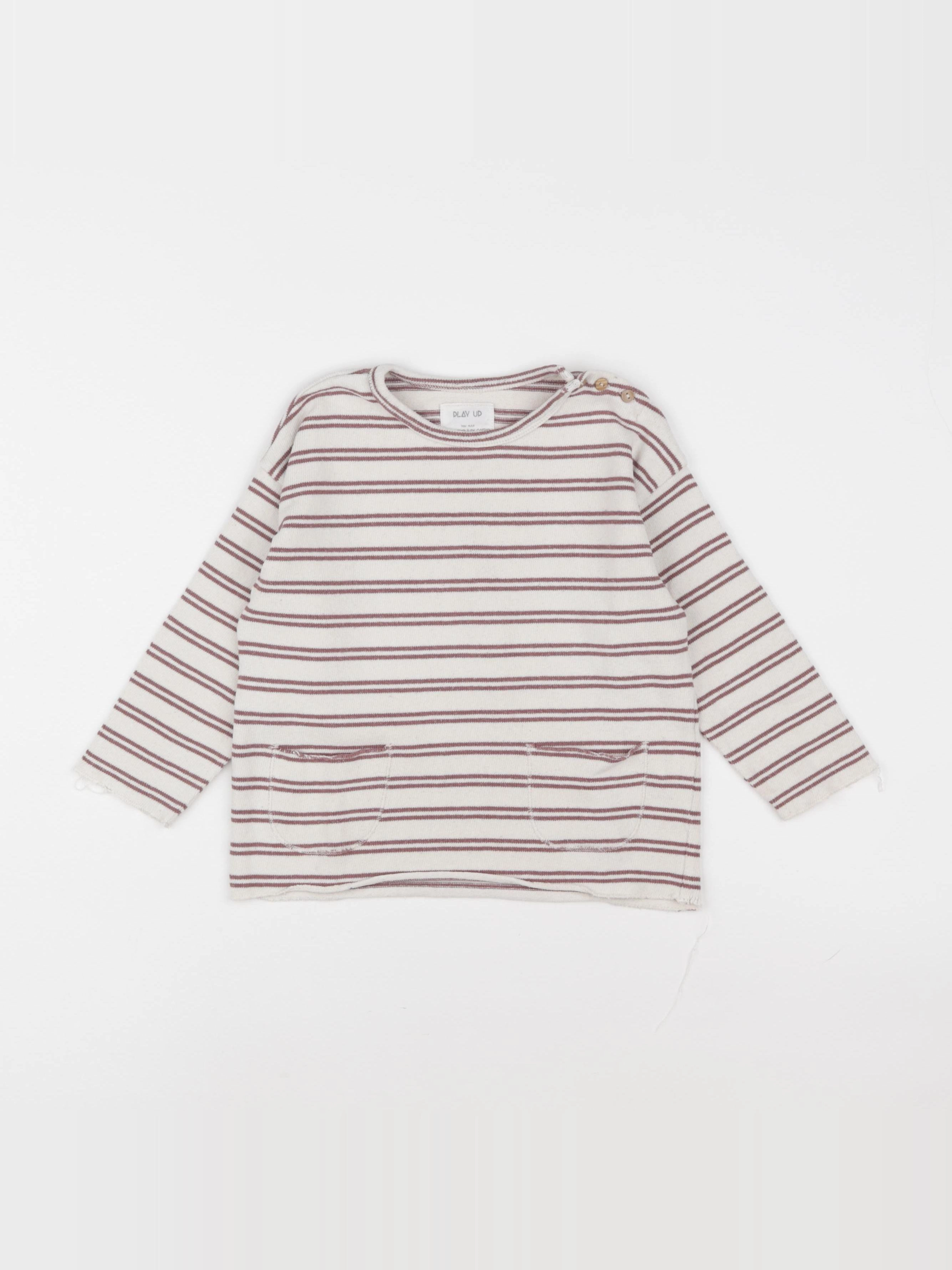 Play Up - tee-shirt blanc, rouge - 24 mois